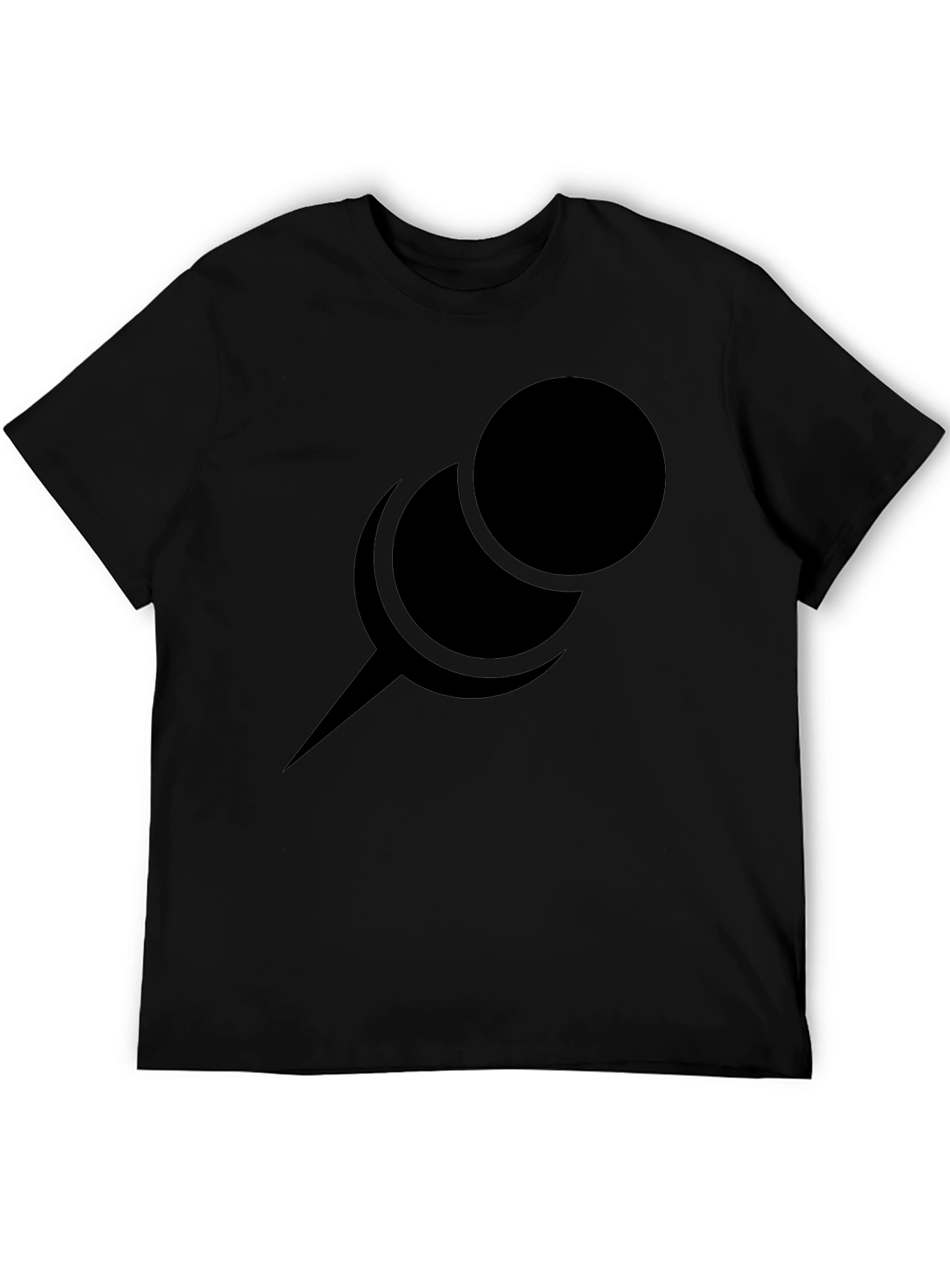 Minimalist Pin Graphic Black T-Shirt