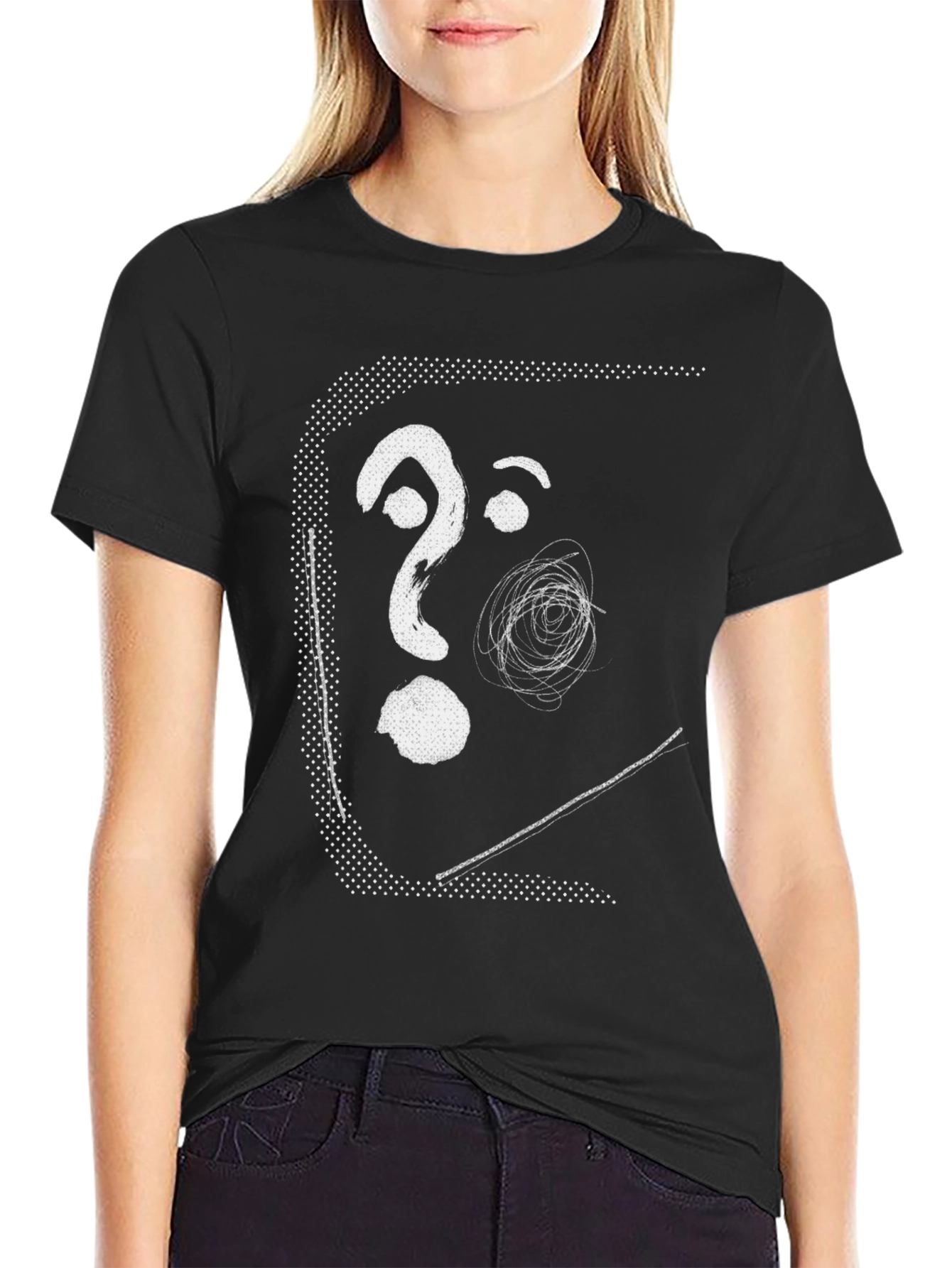 Abstract Face Graphic Tee