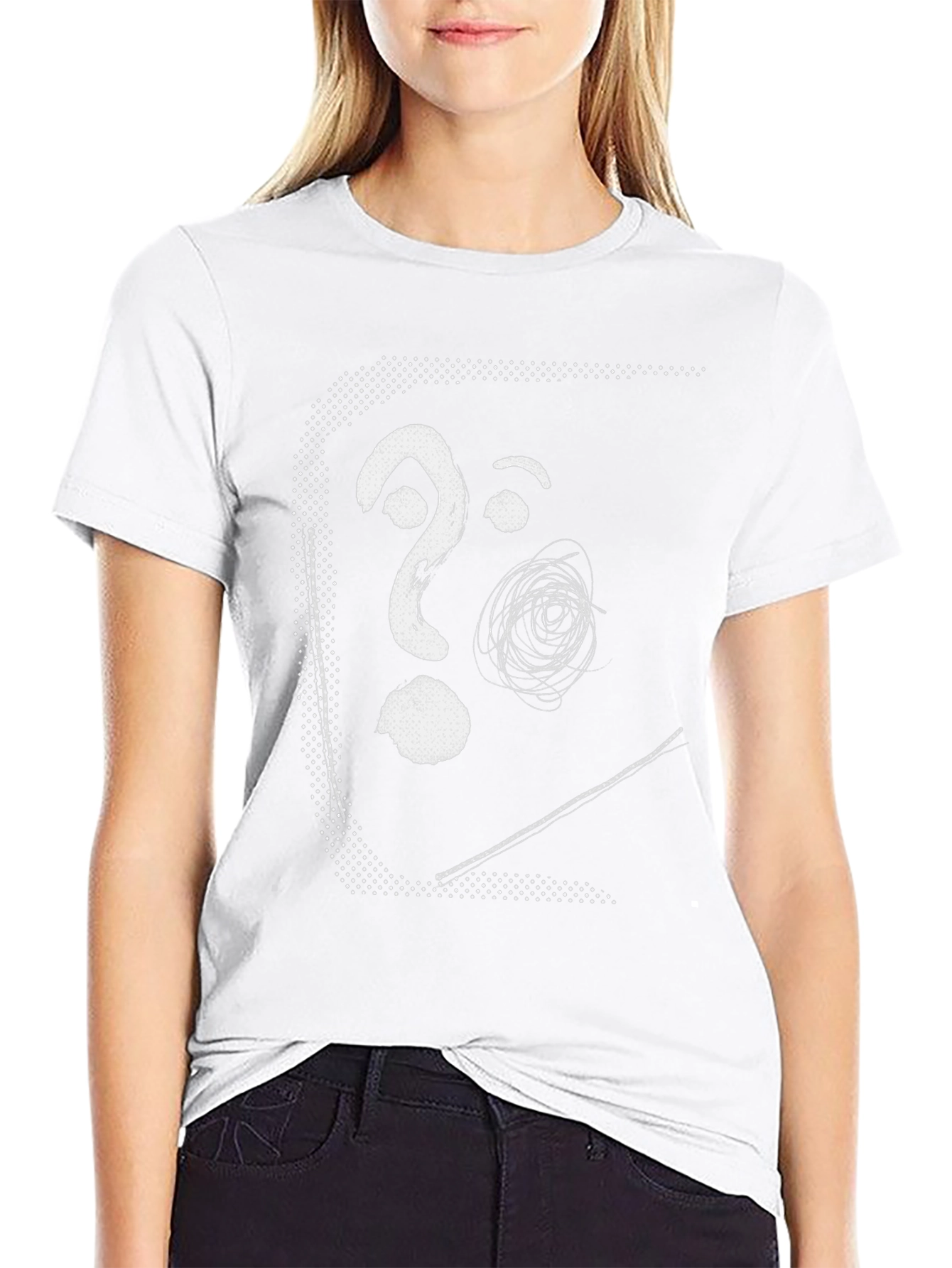 Abstract Face Graphic Tee