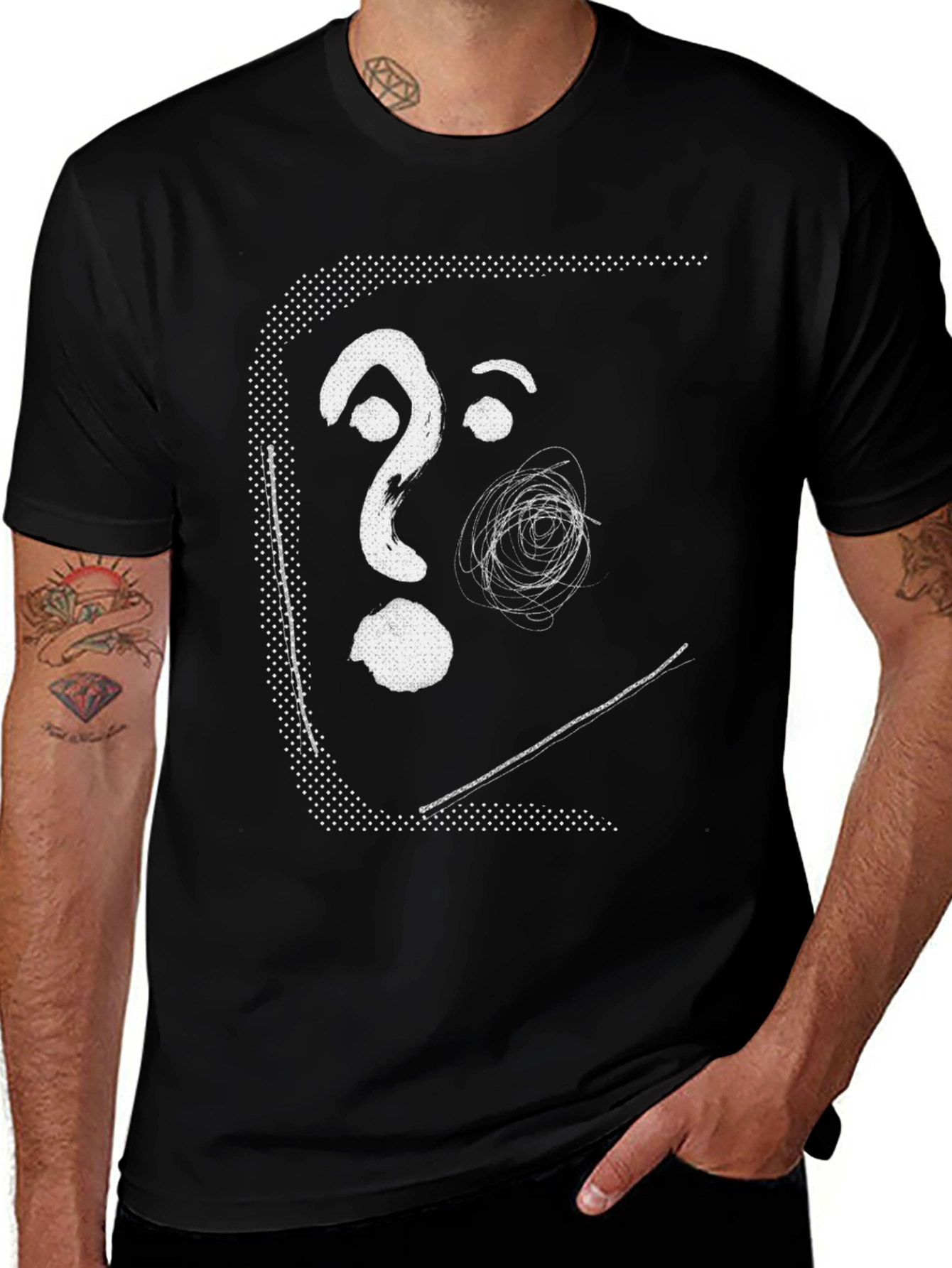 Abstract Face Graphic Tee