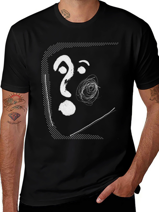 Abstract Face Graphic Tee