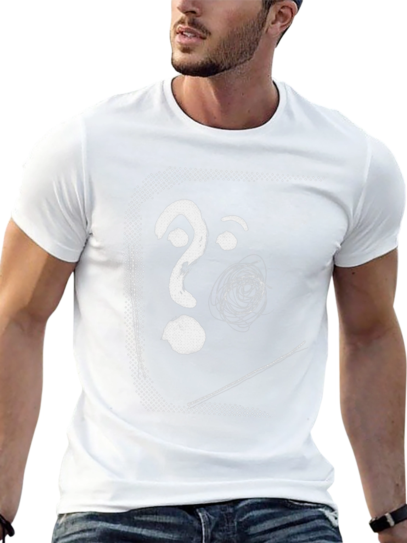 Abstract Face Graphic Tee