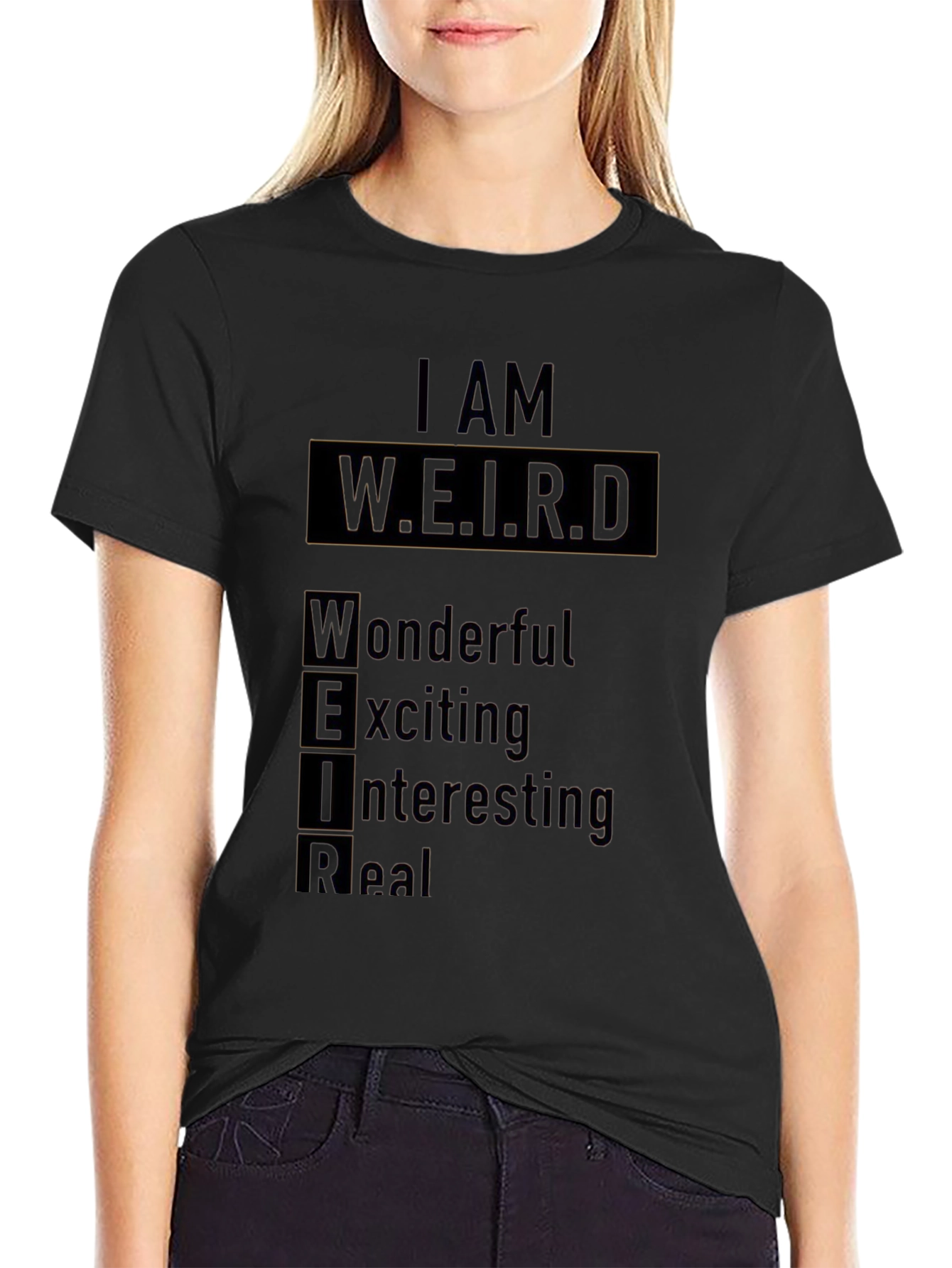 I AM W.E.I.R.D. Black Graphic T-Shirt