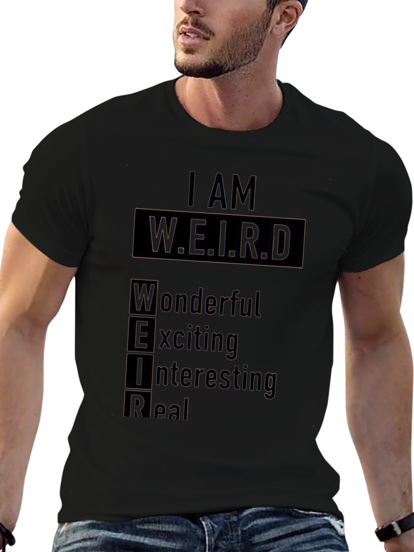 I AM W.E.I.R.D. Black Graphic T-Shirt