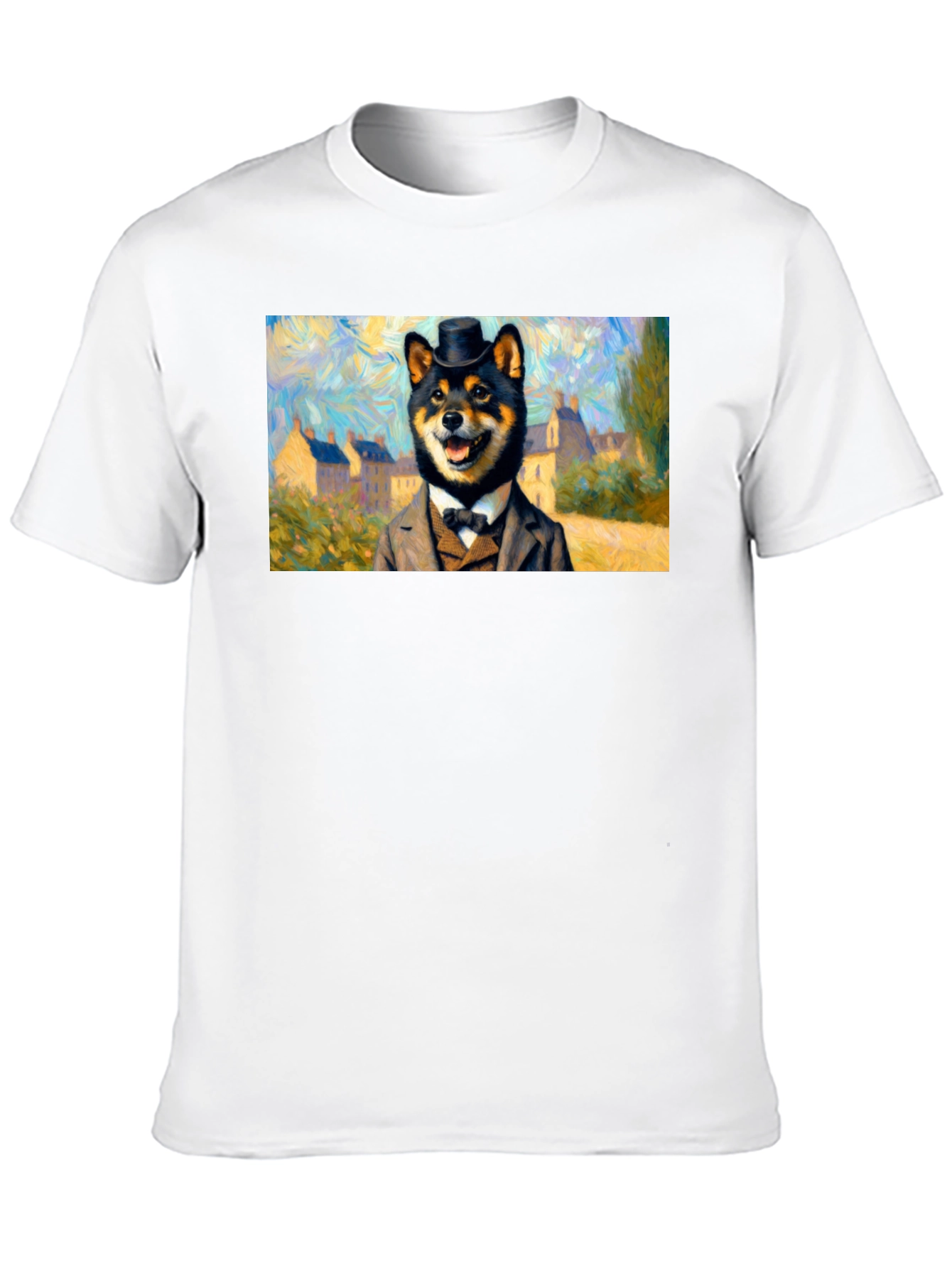 Shiba Inu Gentleman T-Shirt - Artistic Dog Lover Tee
