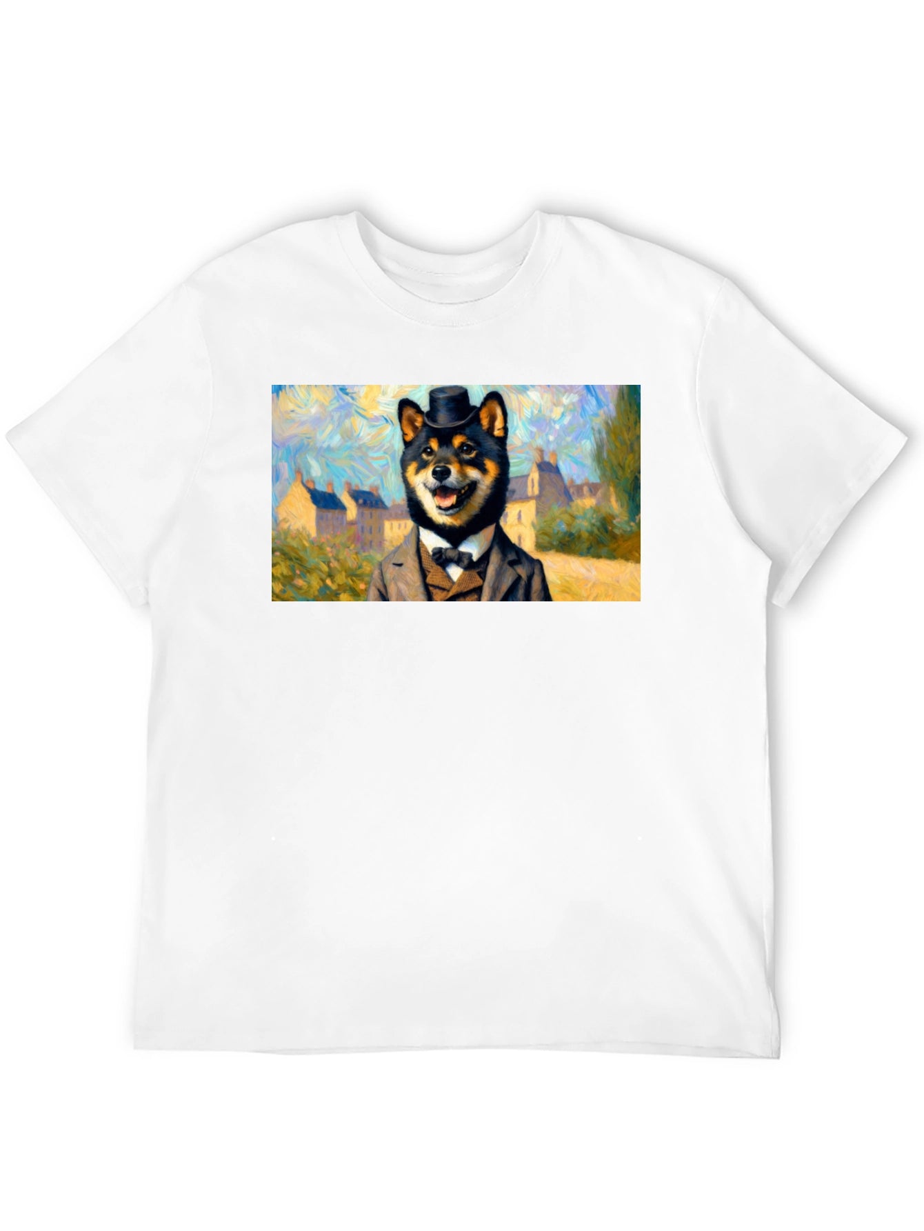 Shiba Inu Gentleman T-Shirt - Artistic Dog Lover Tee