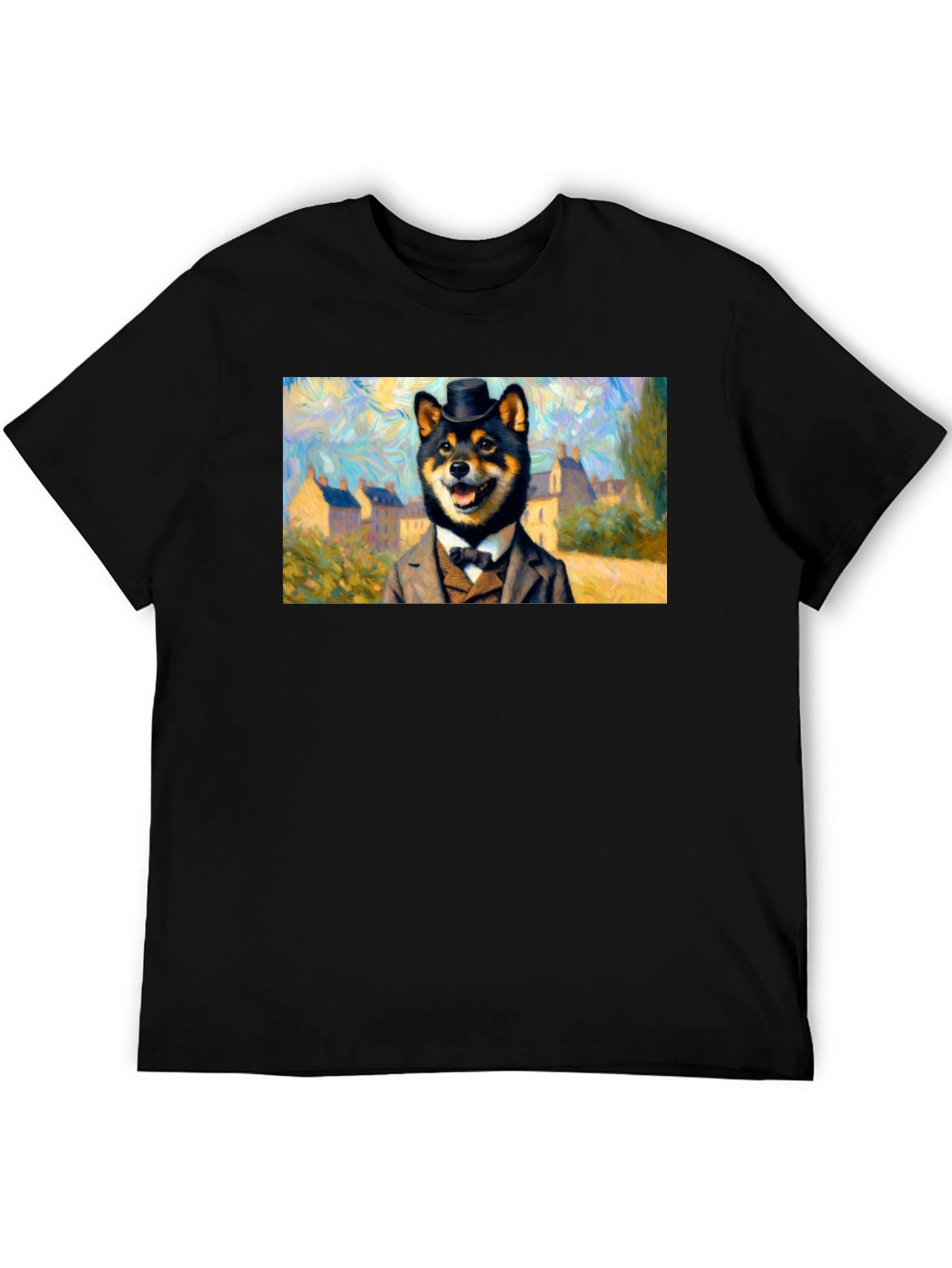 Shiba Inu Gentleman T-Shirt - Artistic Dog Lover Tee