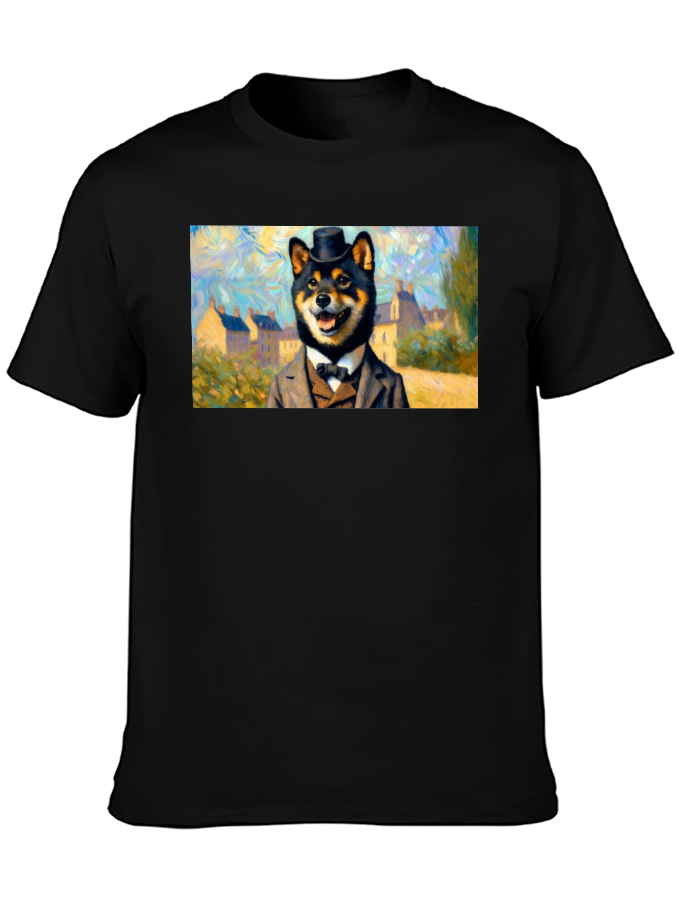 Shiba Inu Gentleman T-Shirt - Artistic Dog Lover Tee