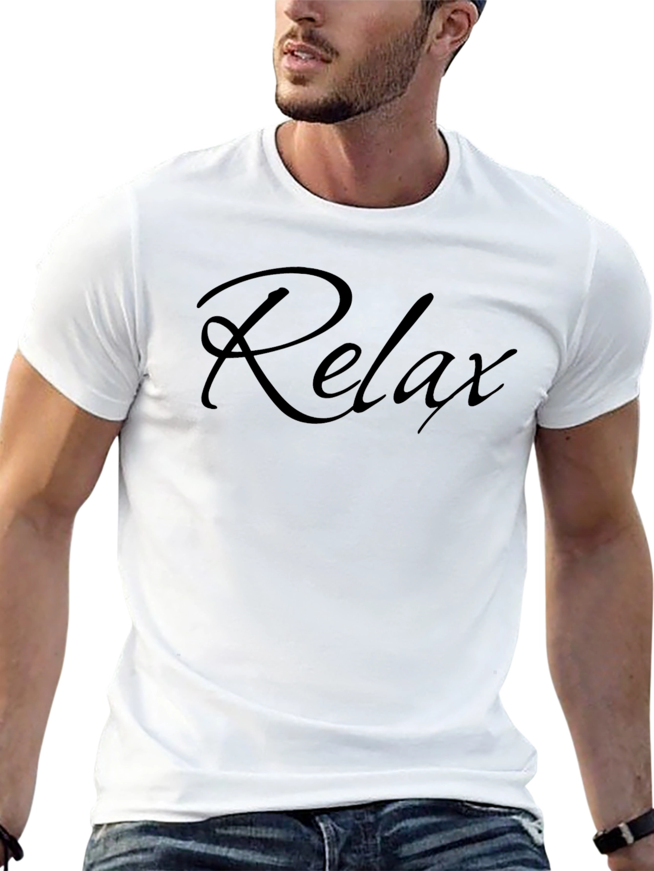 Relax Slogan T-Shirt - Casual Comfort