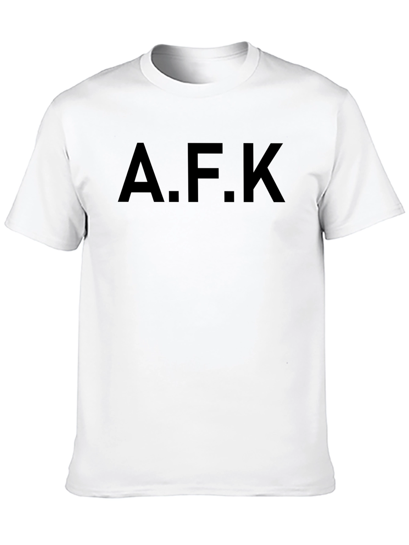 AFK Graphic Tee - Black Cotton Casual T-Shirt