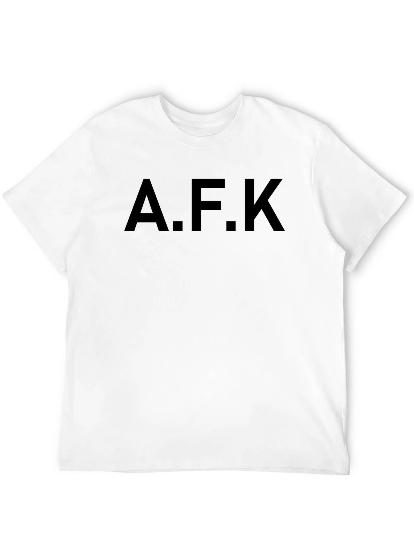 AFK Graphic Tee - Black Cotton Casual T-Shirt