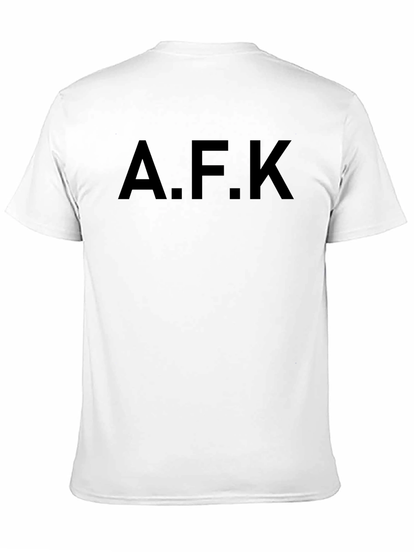 AFK Graphic Tee - Black Cotton Casual T-Shirt