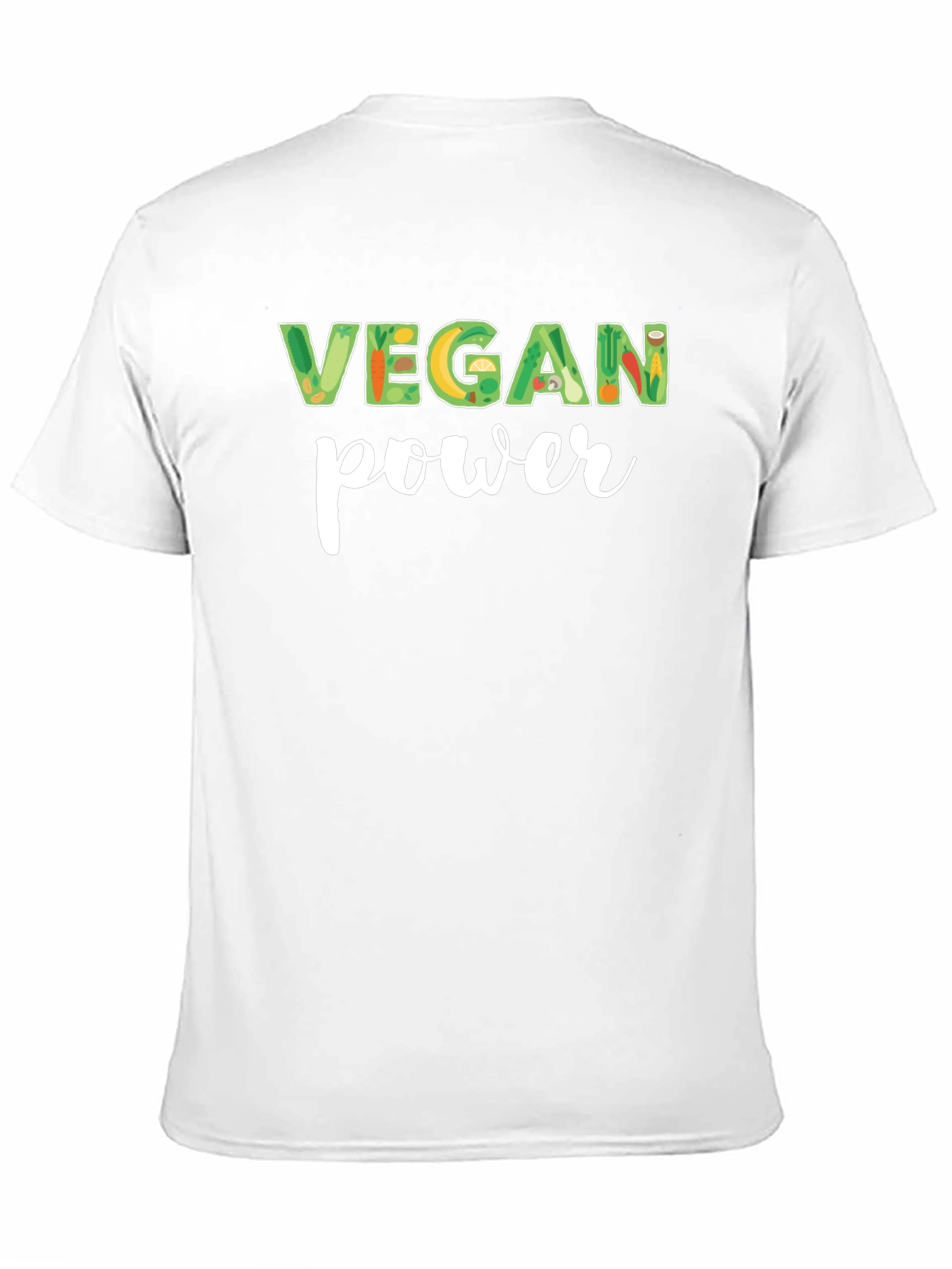 Vegan Power Graphic T-Shirt - Black