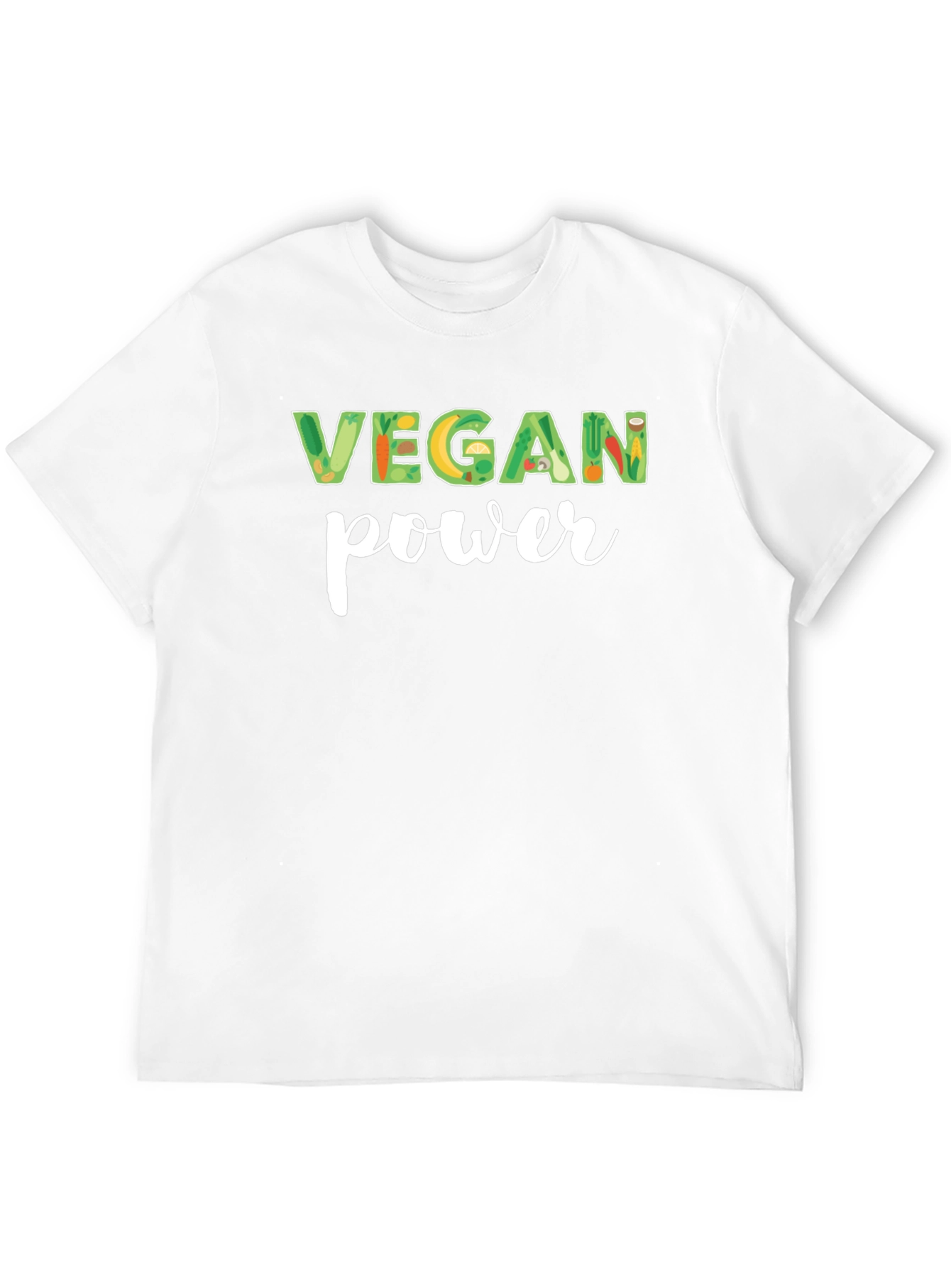 Vegan Power Graphic T-Shirt - Black