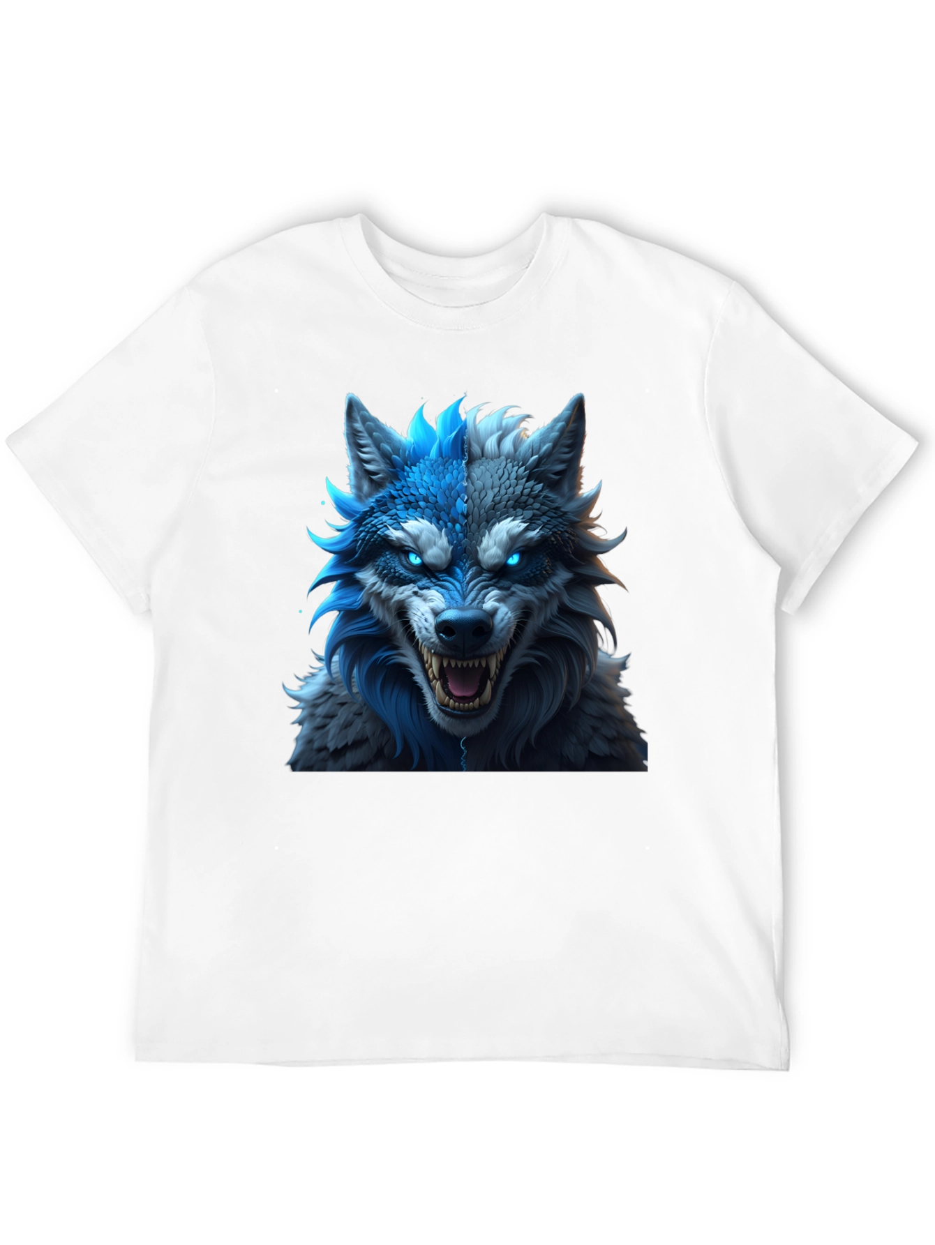 Fierce Wolf Graphic Tee - Blue Rage