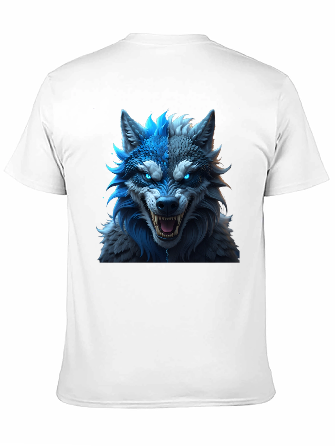 Fierce Wolf Graphic Tee - Blue Rage