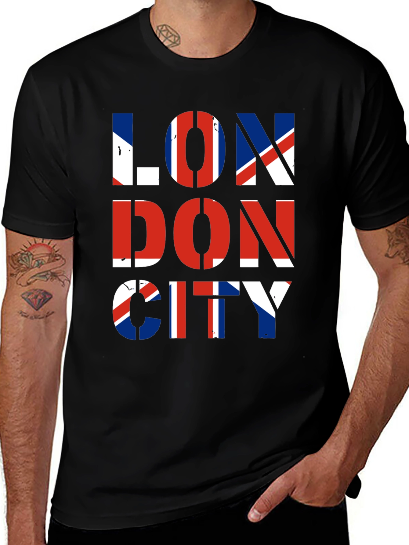 London City British Flag Graphic T-Shirt