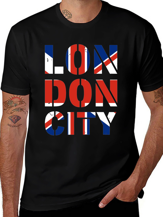 London City British Flag Graphic T-Shirt