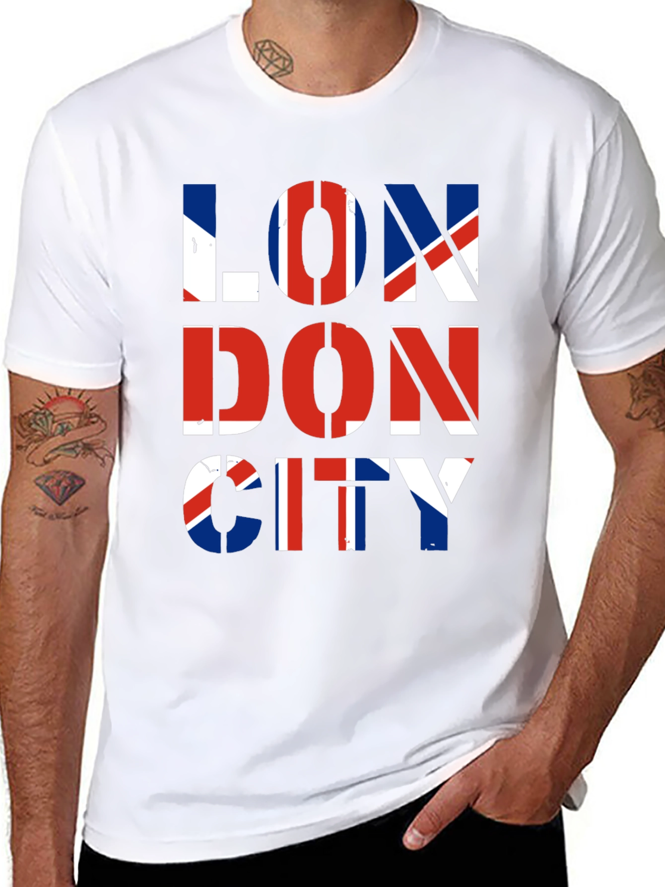 London City British Flag Graphic T-Shirt