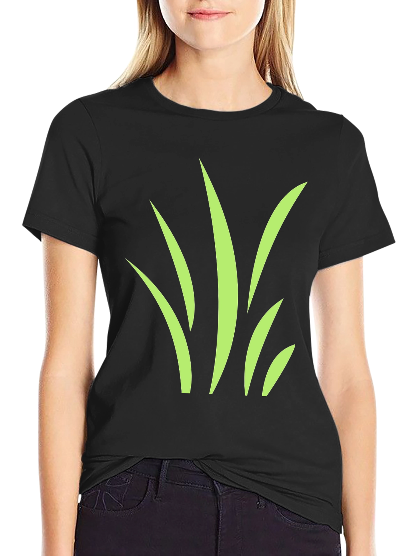 Grass Graphic Black T-Shirt