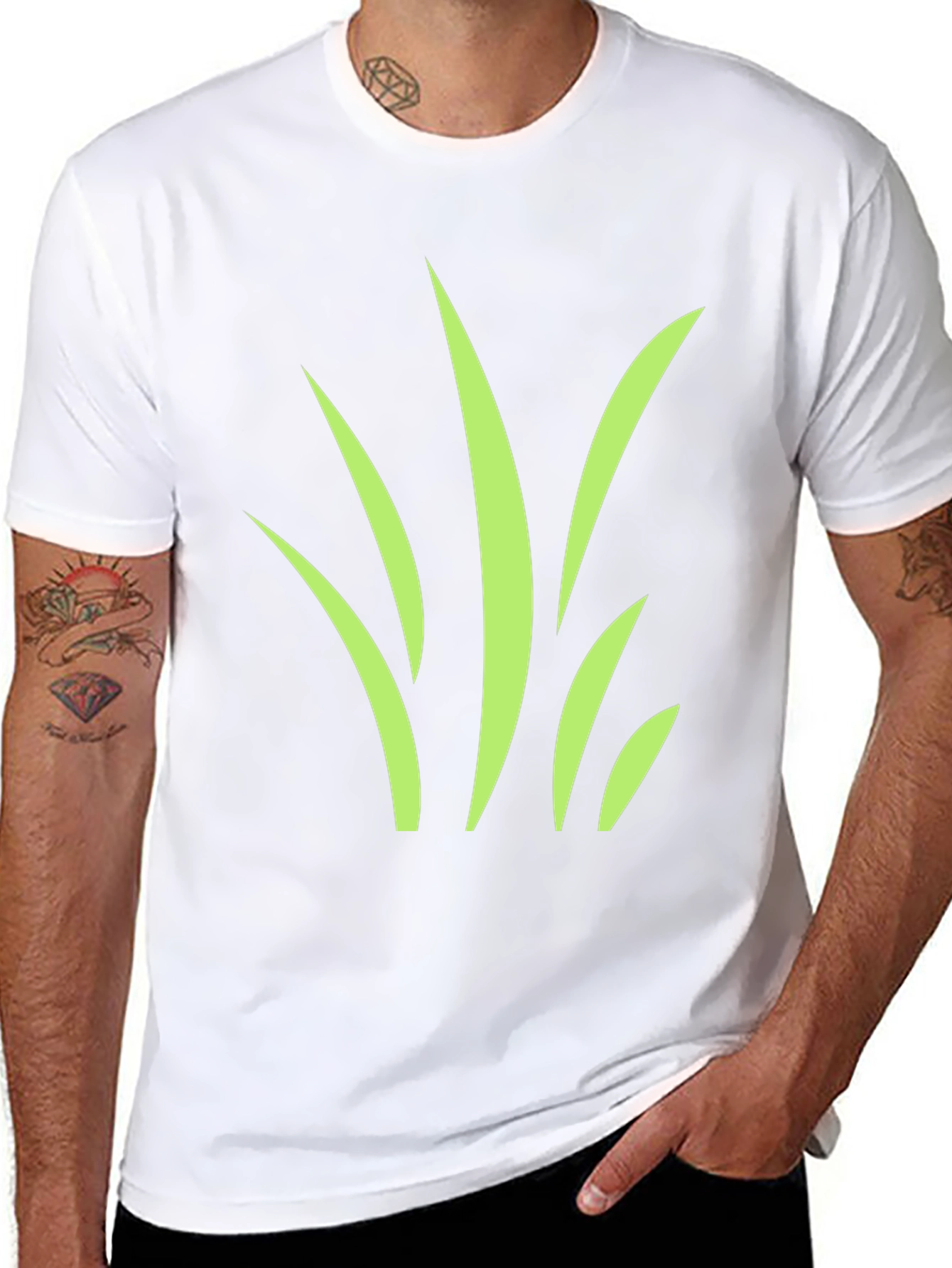 Grass Graphic Black T-Shirt