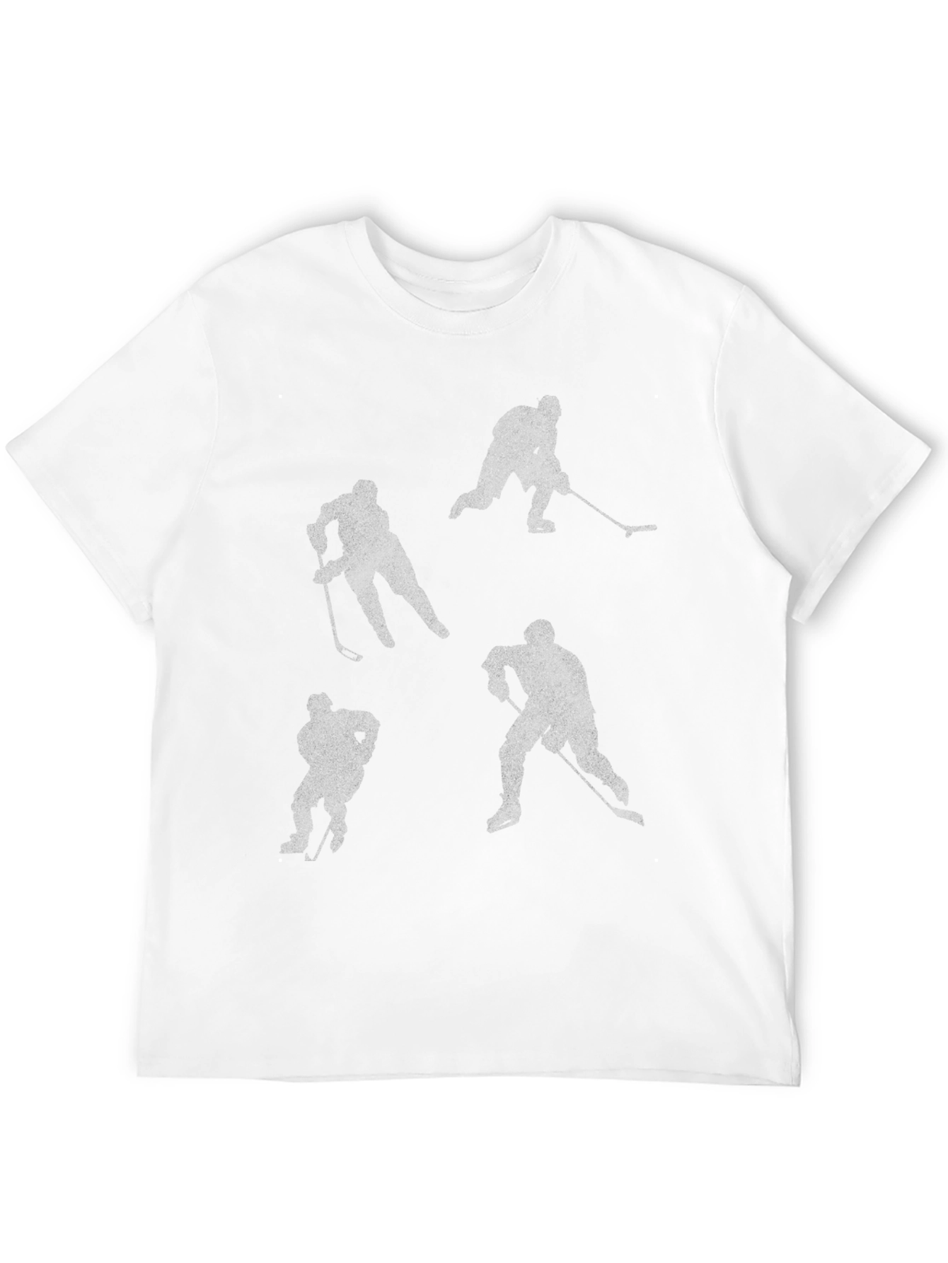 Hockey Player Silhouettes Black Tee
