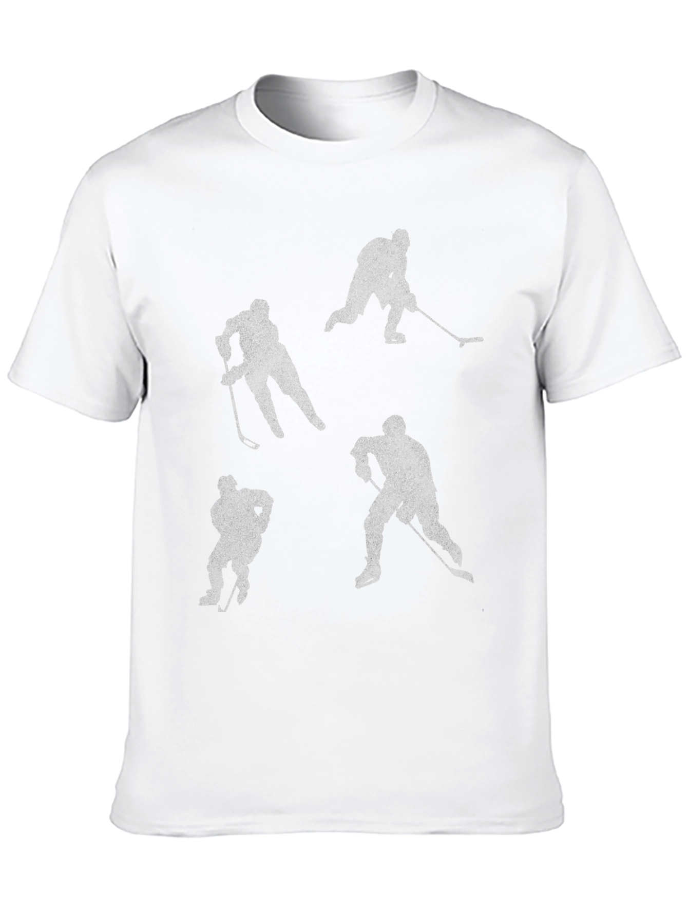 Hockey Player Silhouettes Black Tee