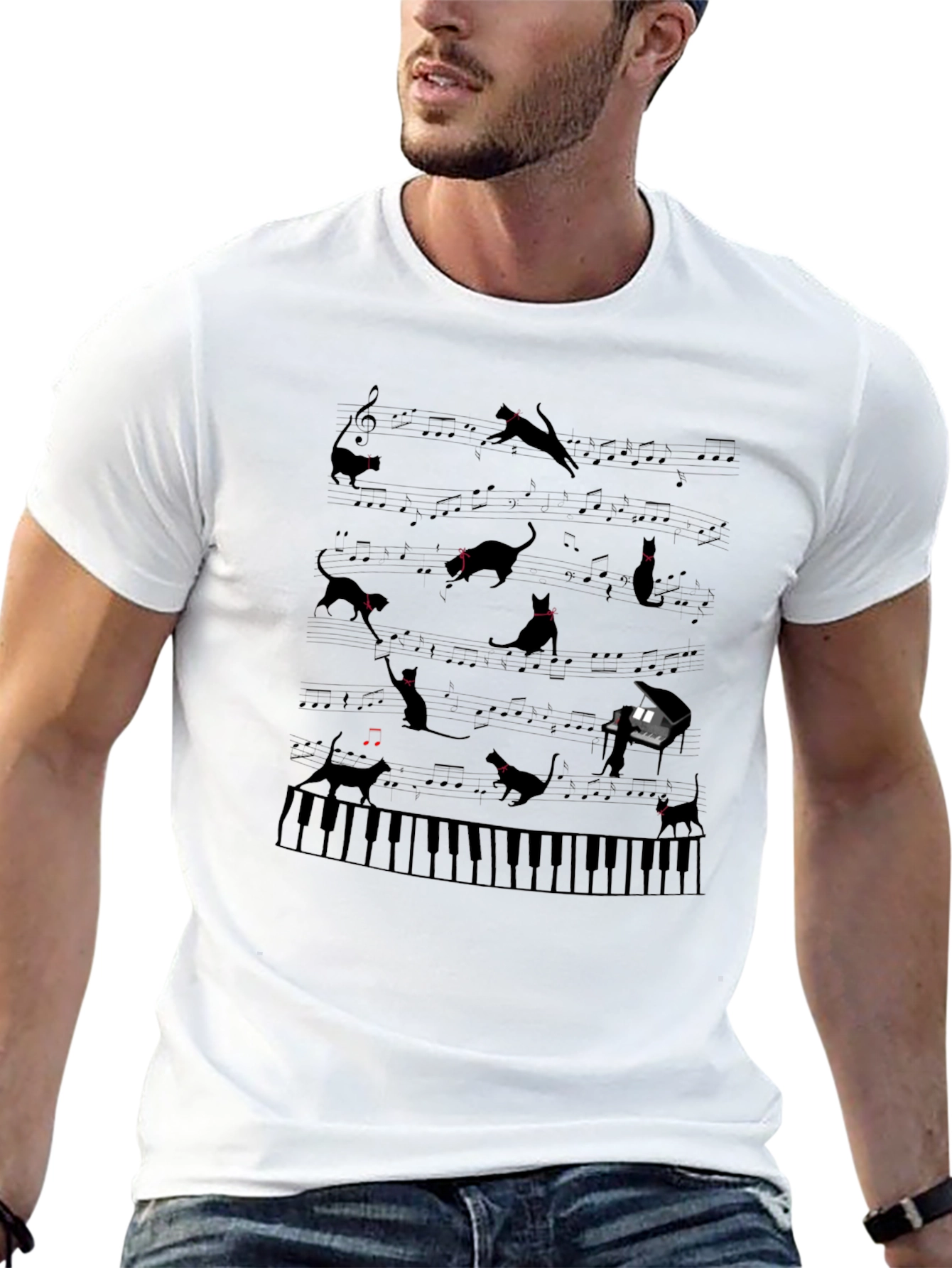 Cats Playing Piano T-Shirt