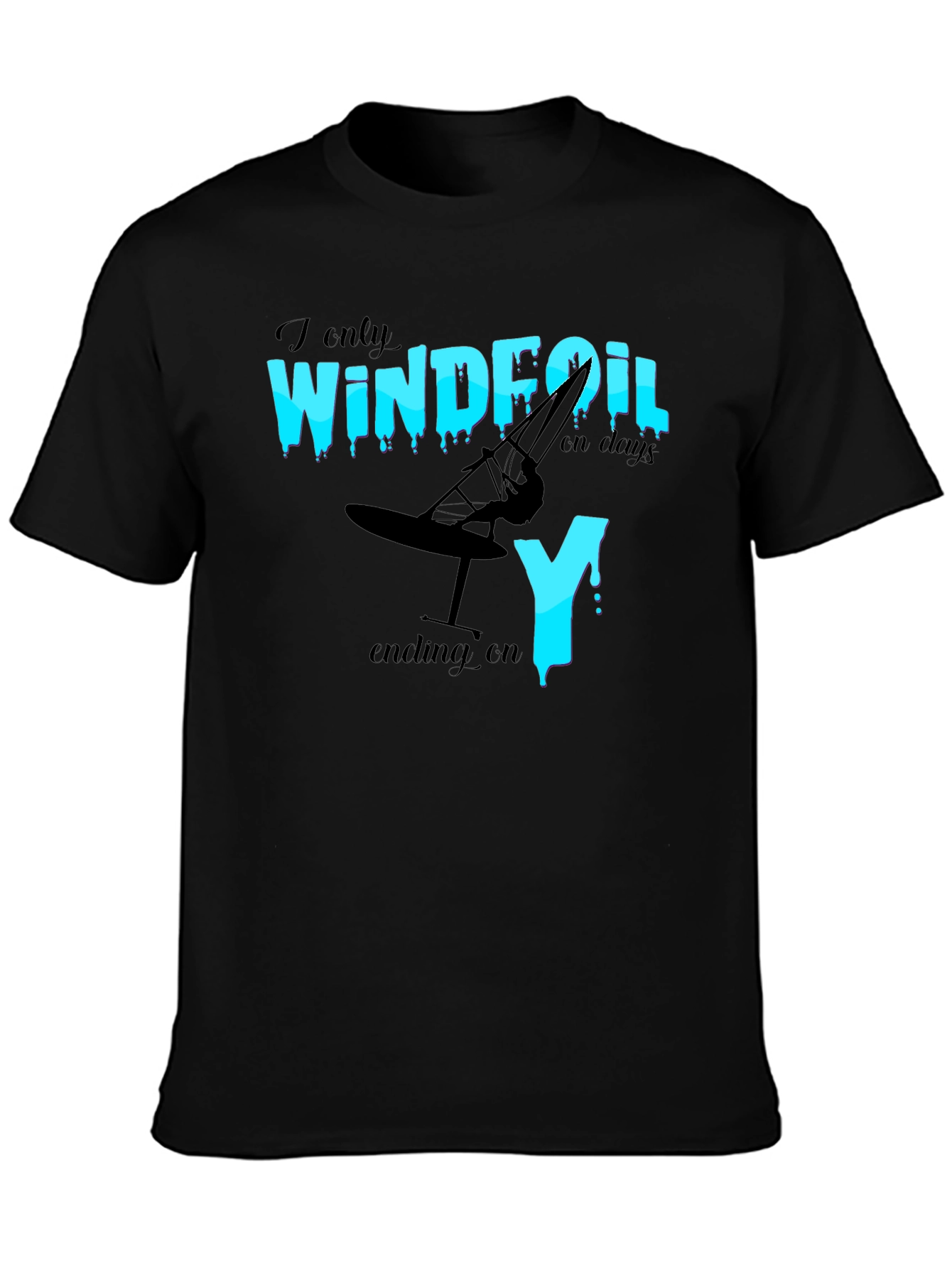 Windfoil Days T-Shirt - Black Graphic Tee