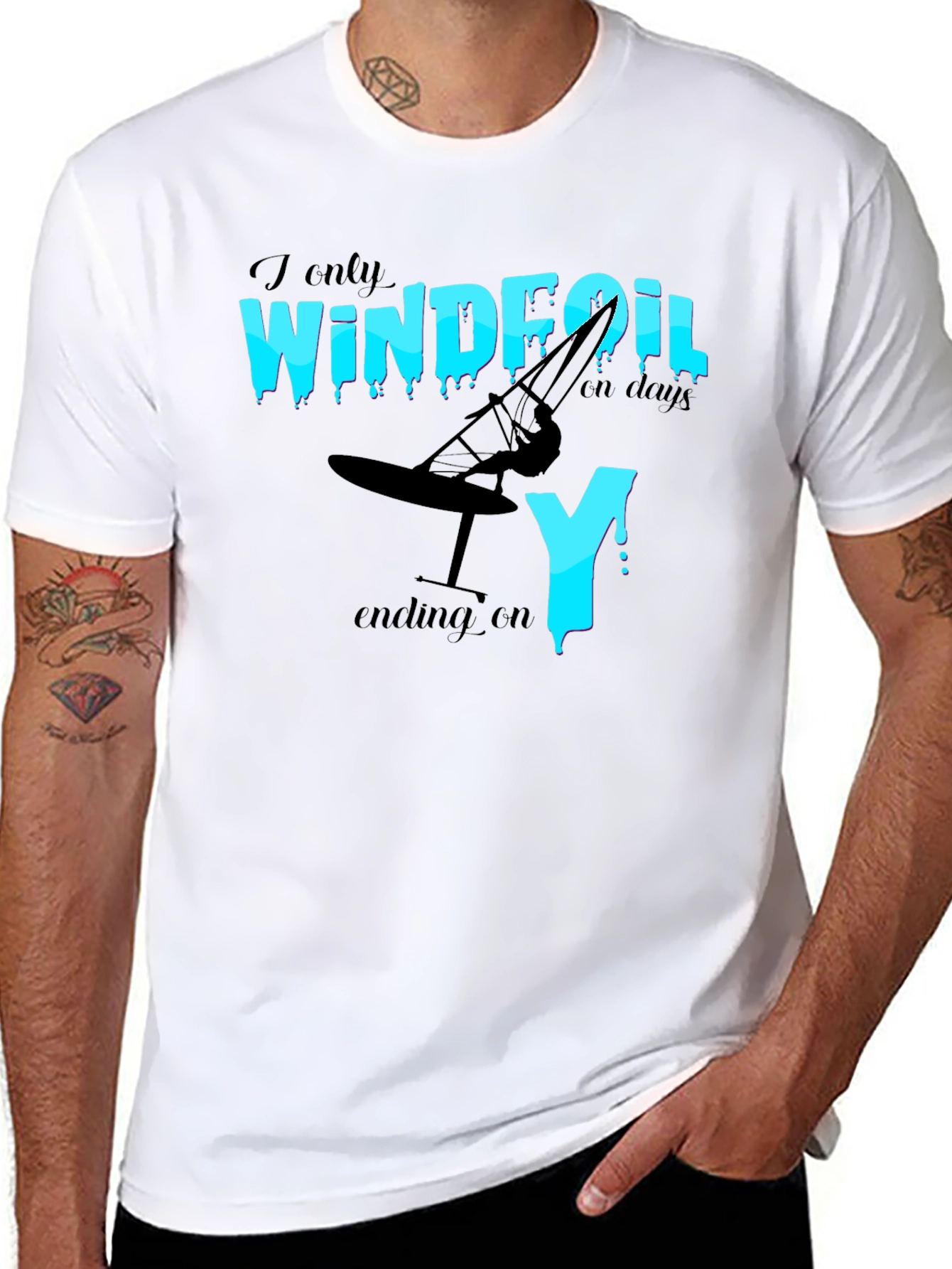 Windfoil Days T-Shirt - Black Graphic Tee