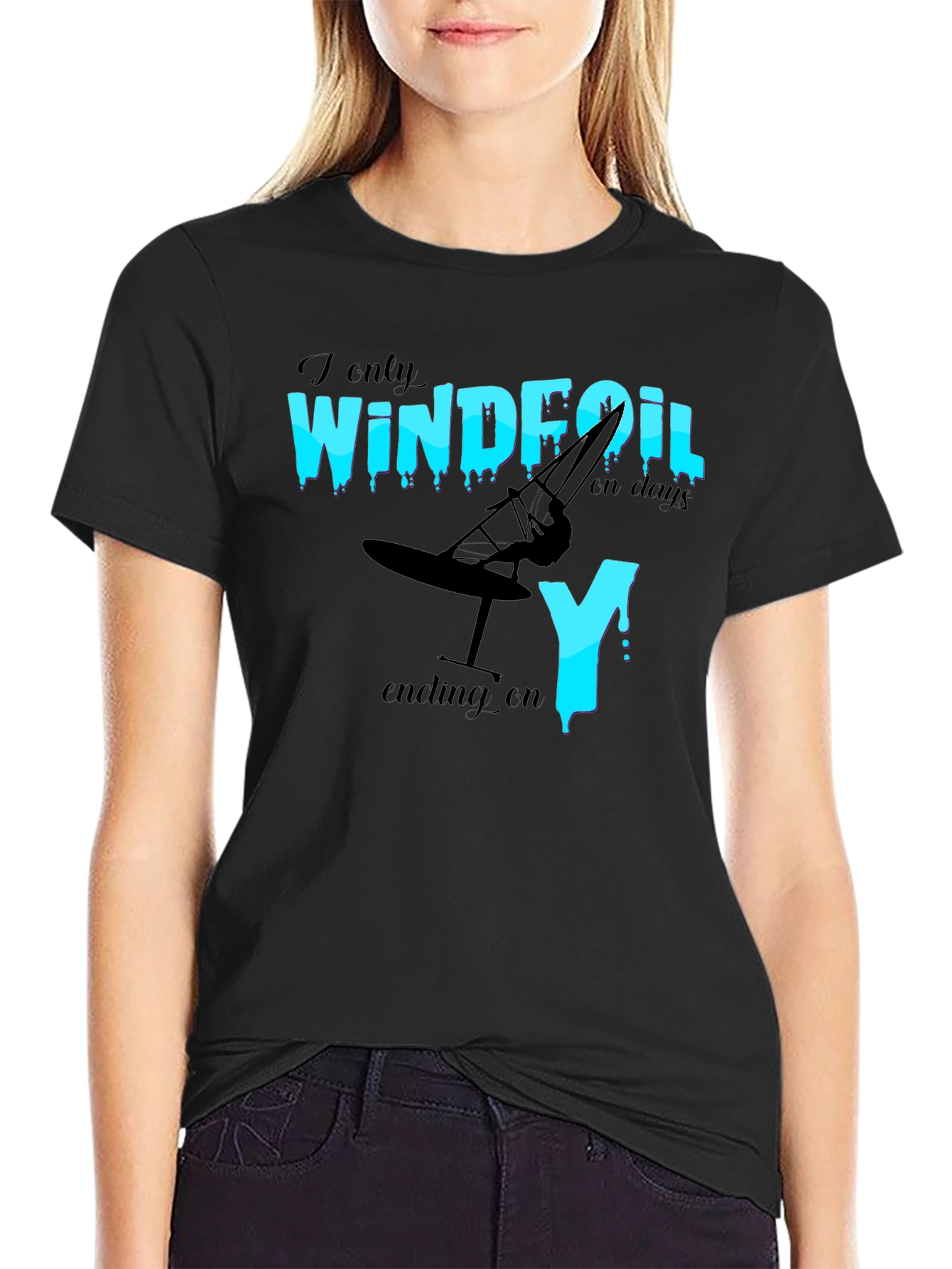 Windfoil Days T-Shirt - Black Graphic Tee