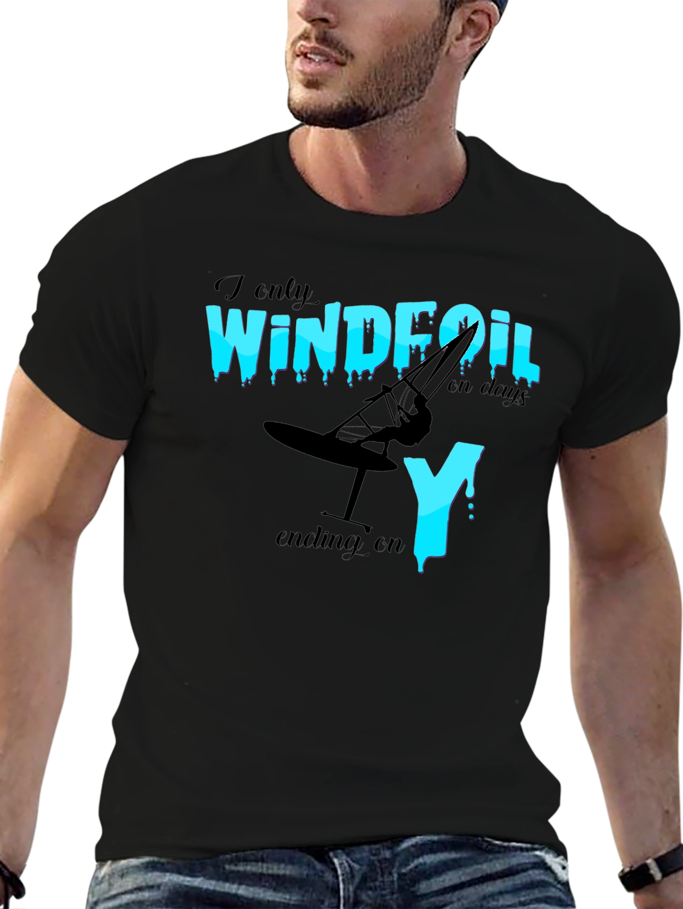 Windfoil Days T-Shirt - Black Graphic Tee