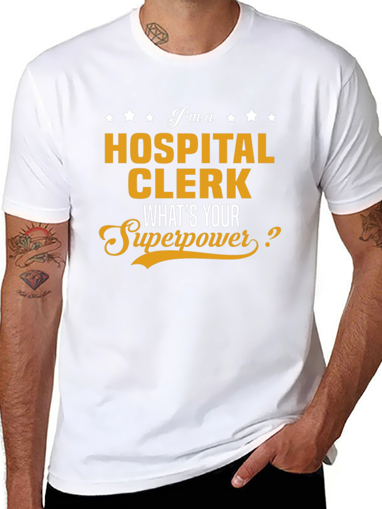 Hospital Clerk Superpower T-Shirt - Funny Job Tee