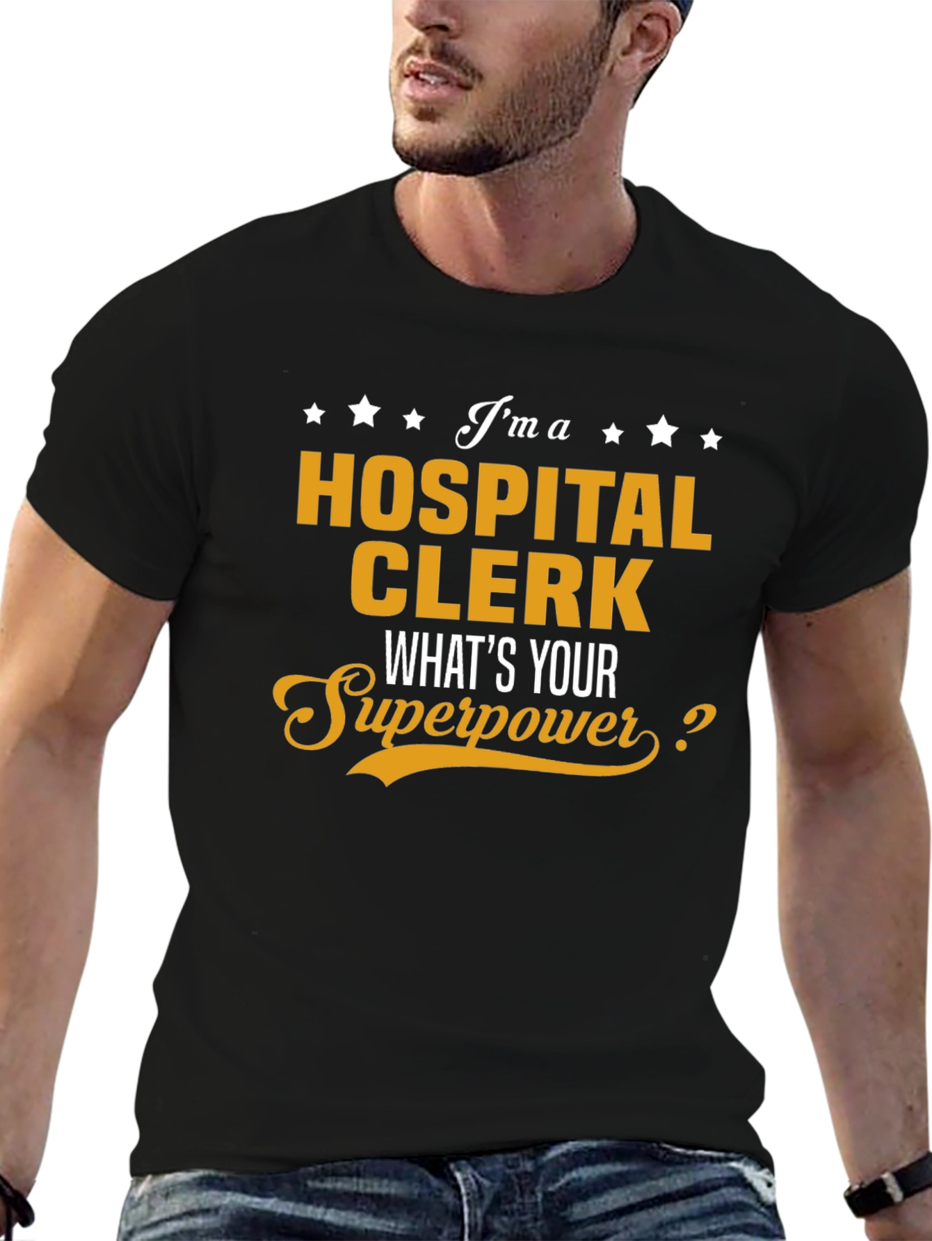 Hospital Clerk Superpower T-Shirt - Funny Job Tee