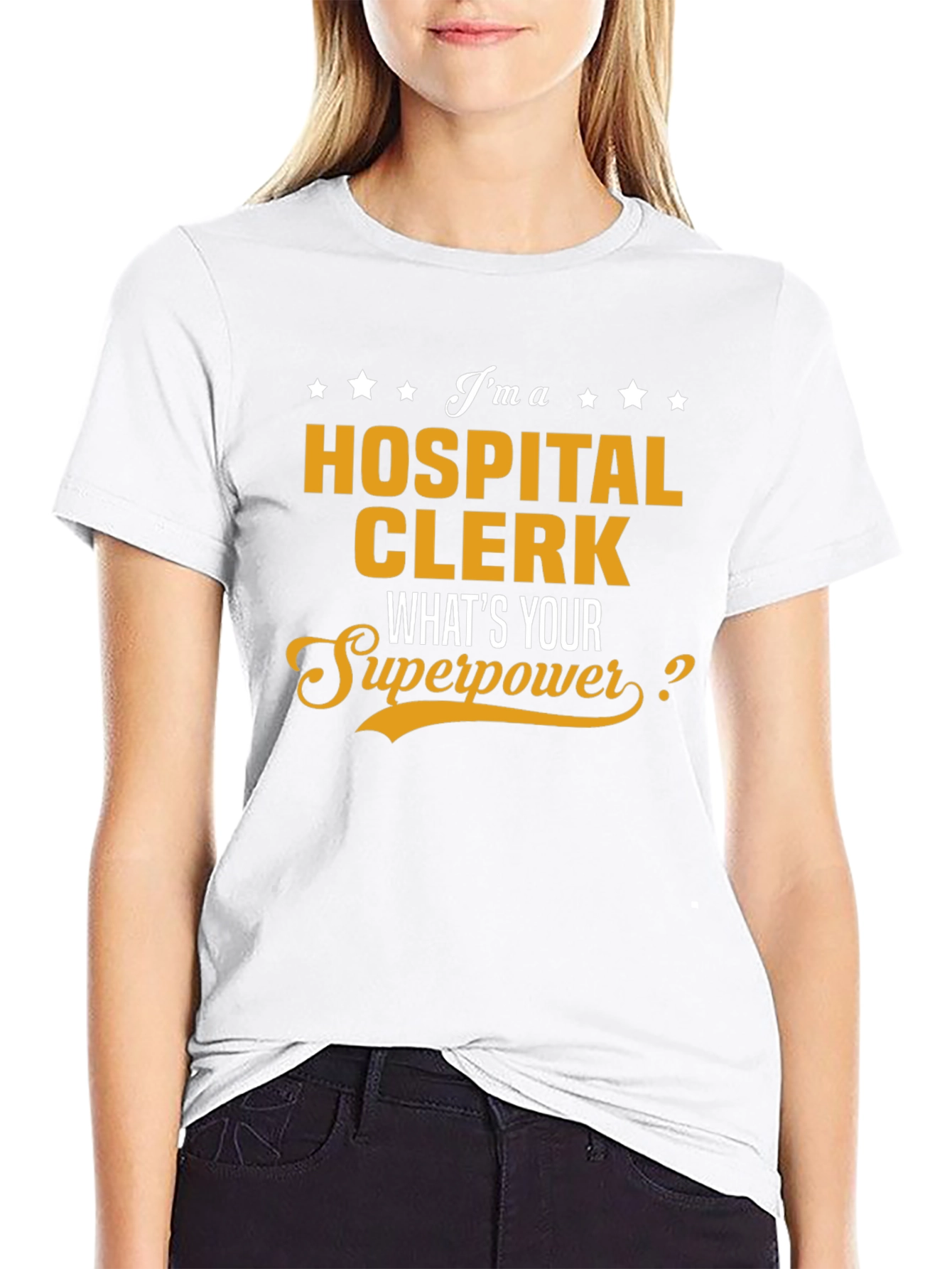 Hospital Clerk Superpower T-Shirt - Funny Job Tee
