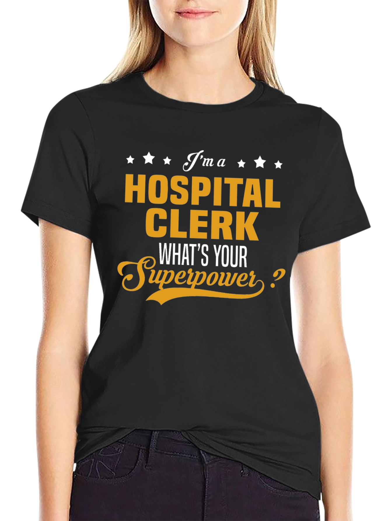 Hospital Clerk Superpower T-Shirt - Funny Job Tee