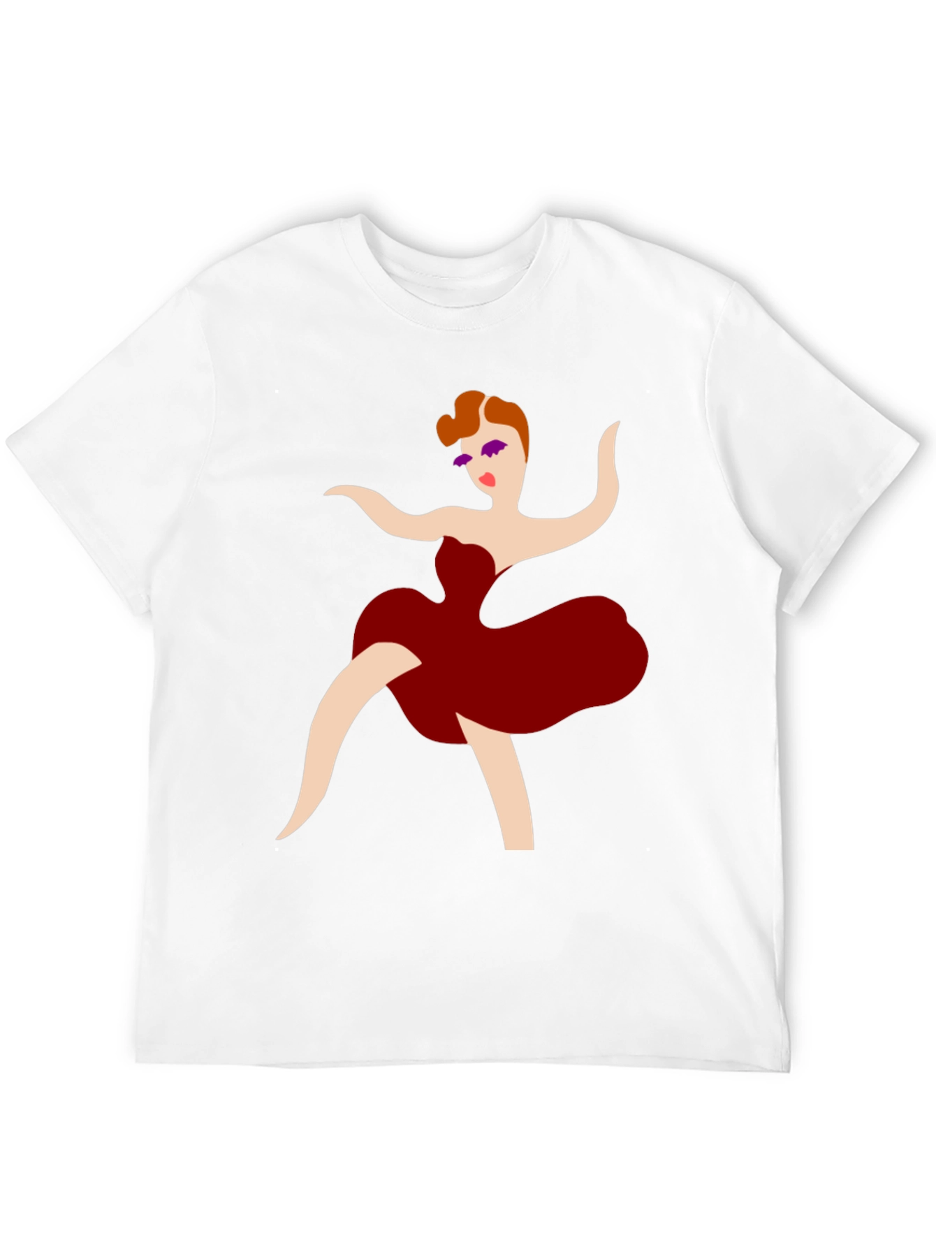 Dancing Lady Graphic Tee - Stylish Black T-Shirt