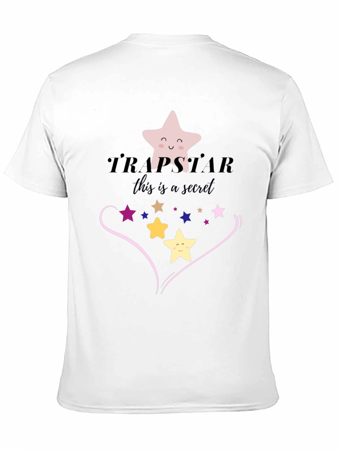 Trapsatar Black T-Shirt with Star Design