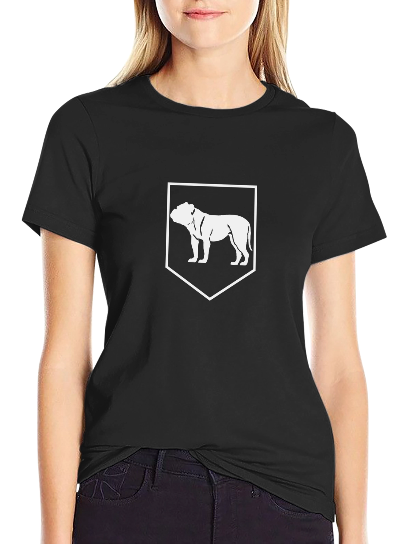 Bulldog Emblem Black T-Shirt