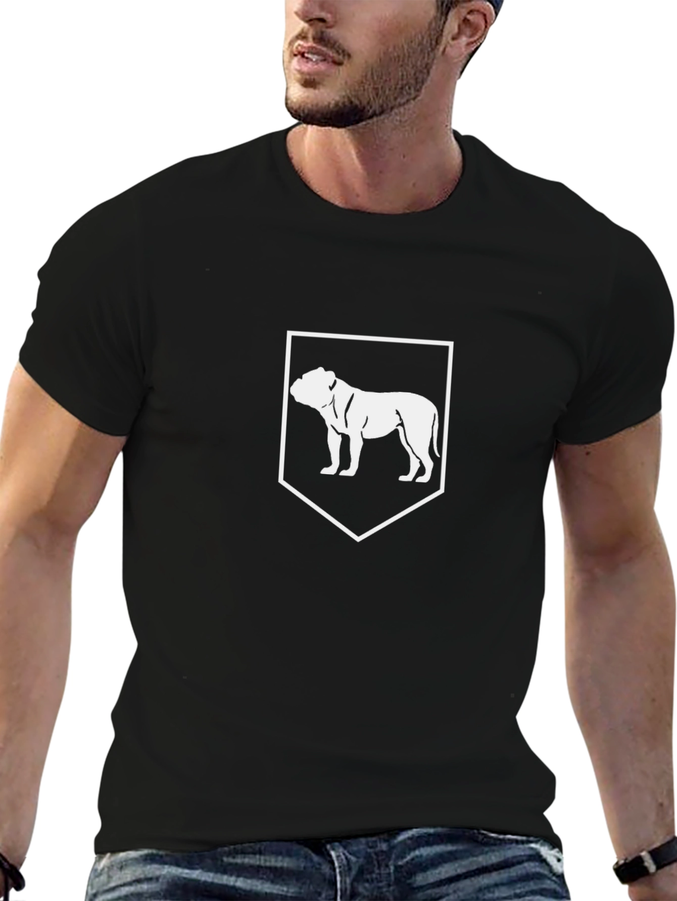 Bulldog Emblem Black T-Shirt