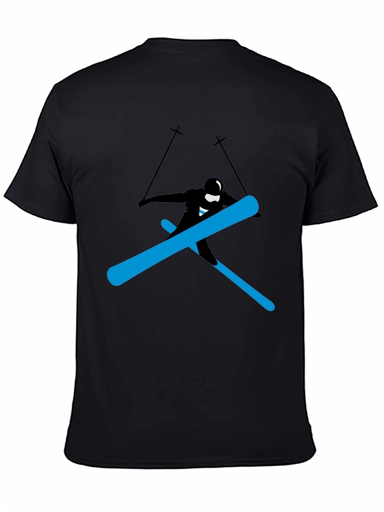 Cool Skier Graphic Tee - Black