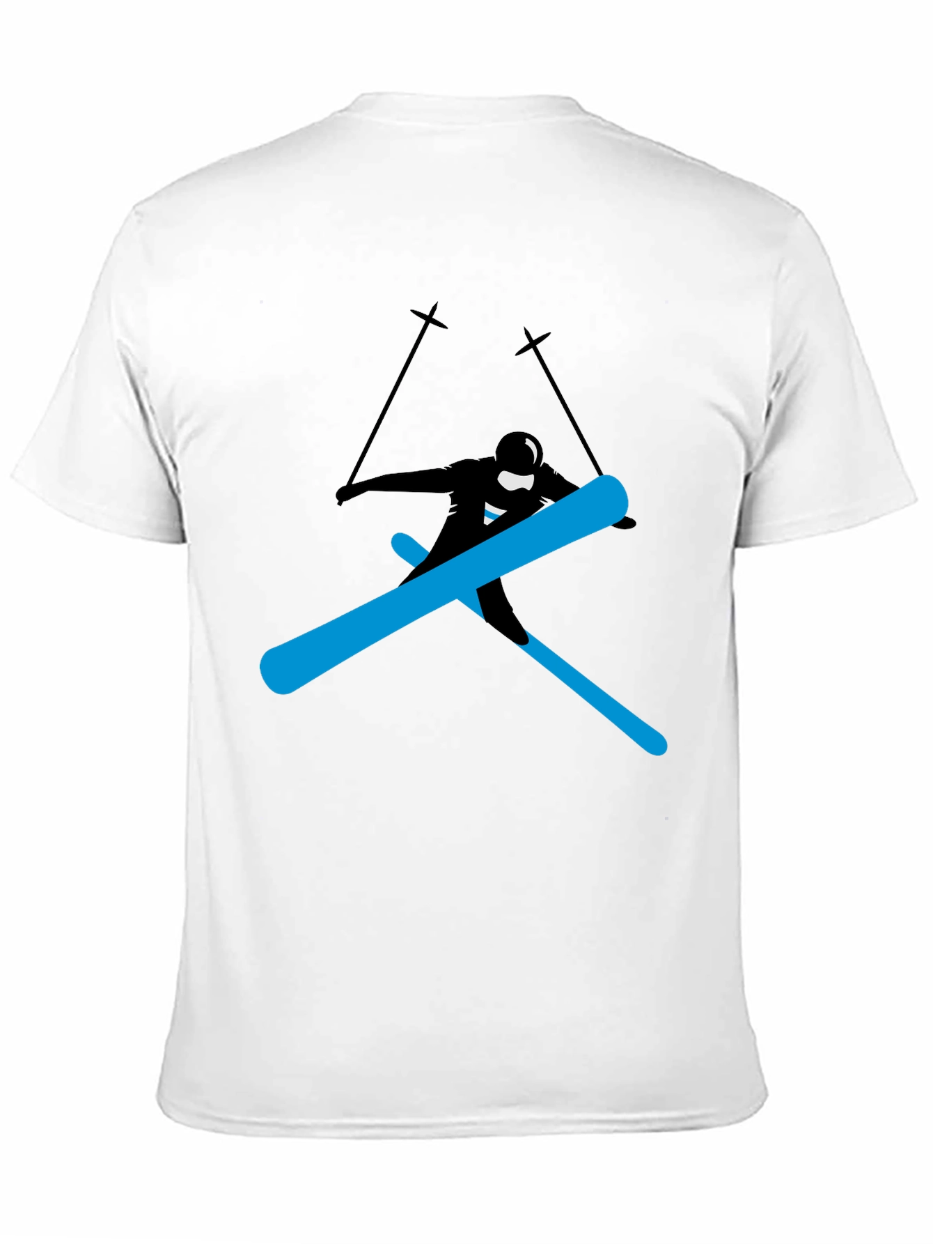 Cool Skier Graphic Tee - Black