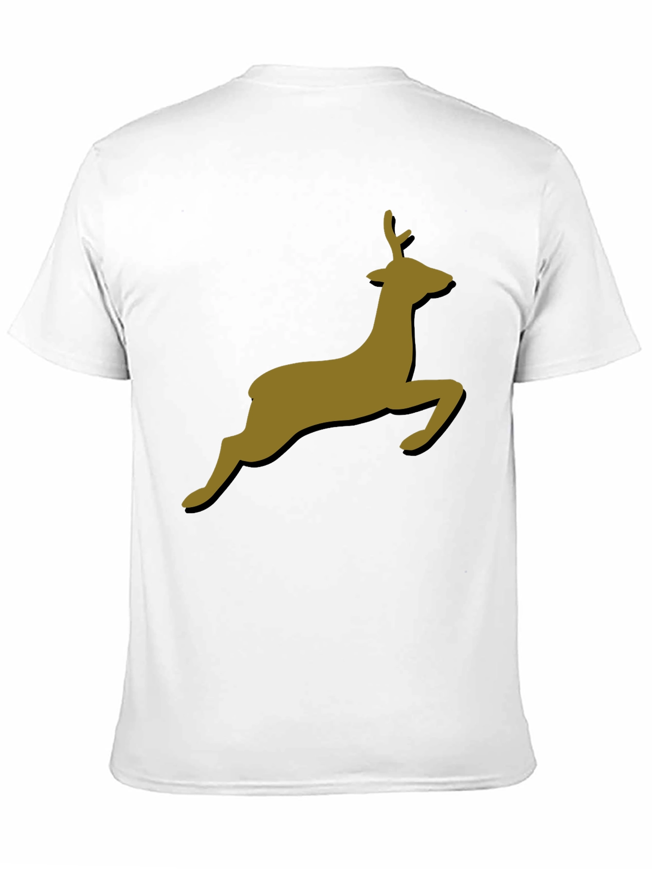 Leaping Deer Graphic T-Shirt - Stylish Black Tee