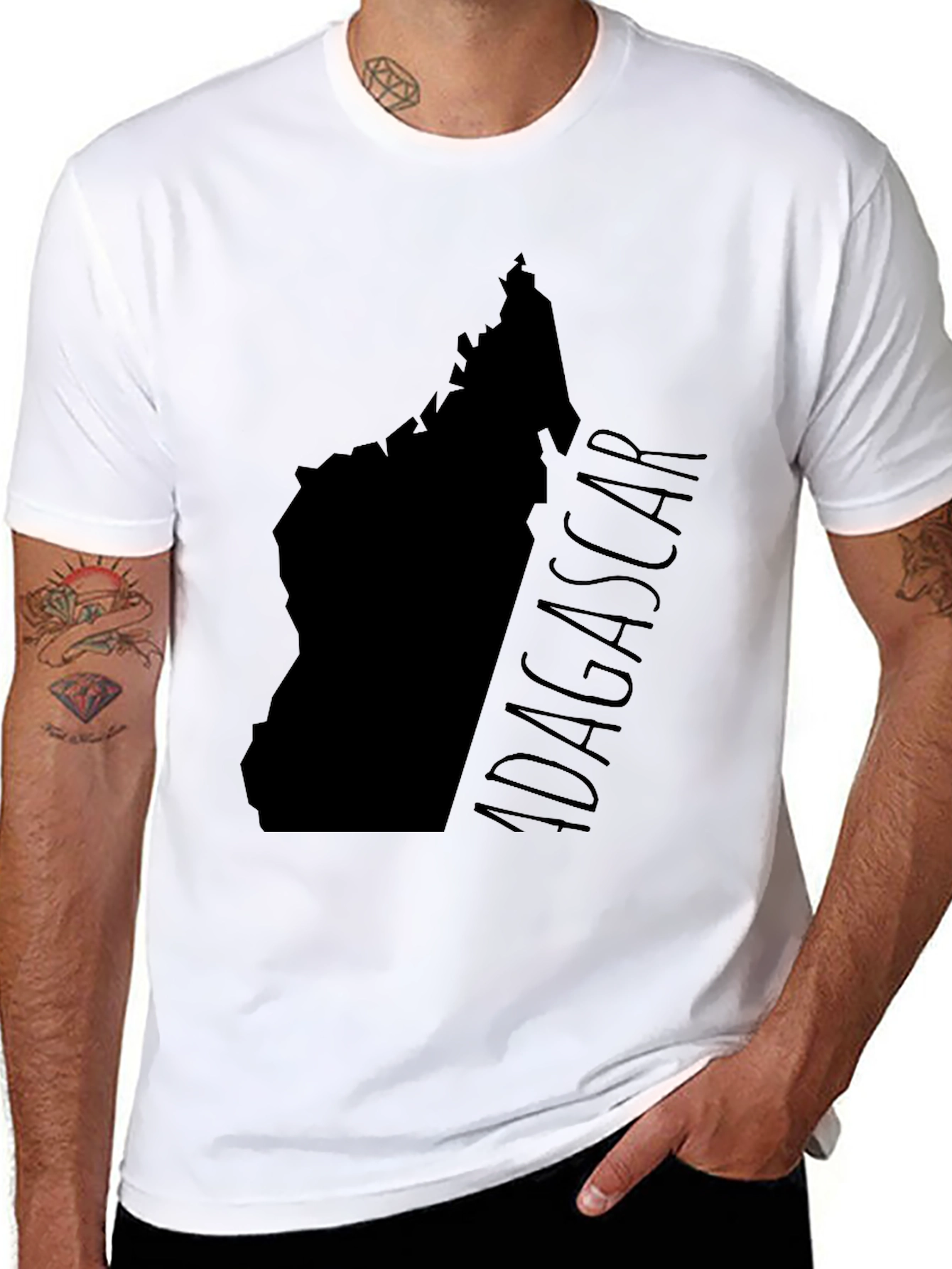 Madagascar Silhouette Graphic Tee - Black