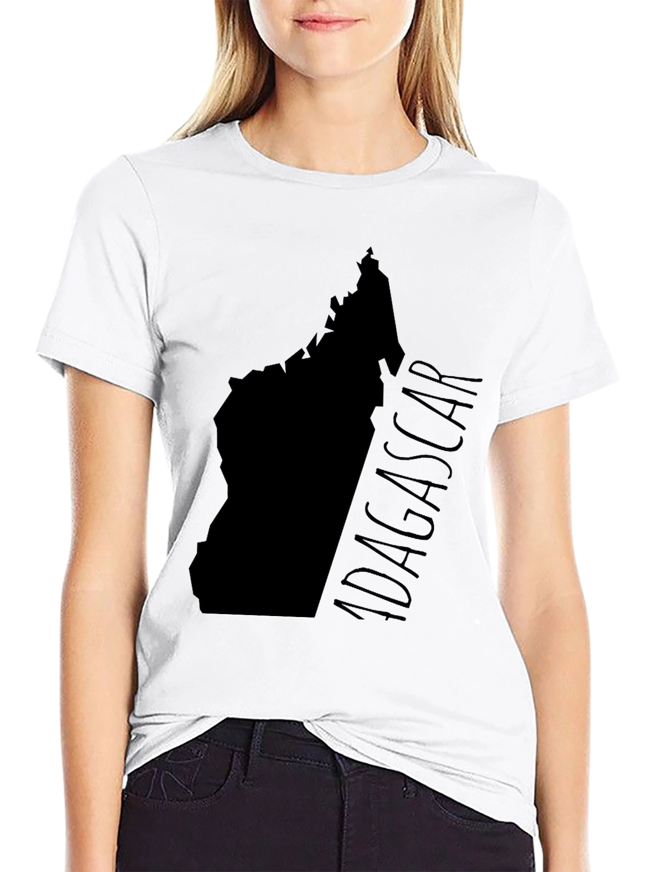 Madagascar Silhouette Graphic Tee - Black