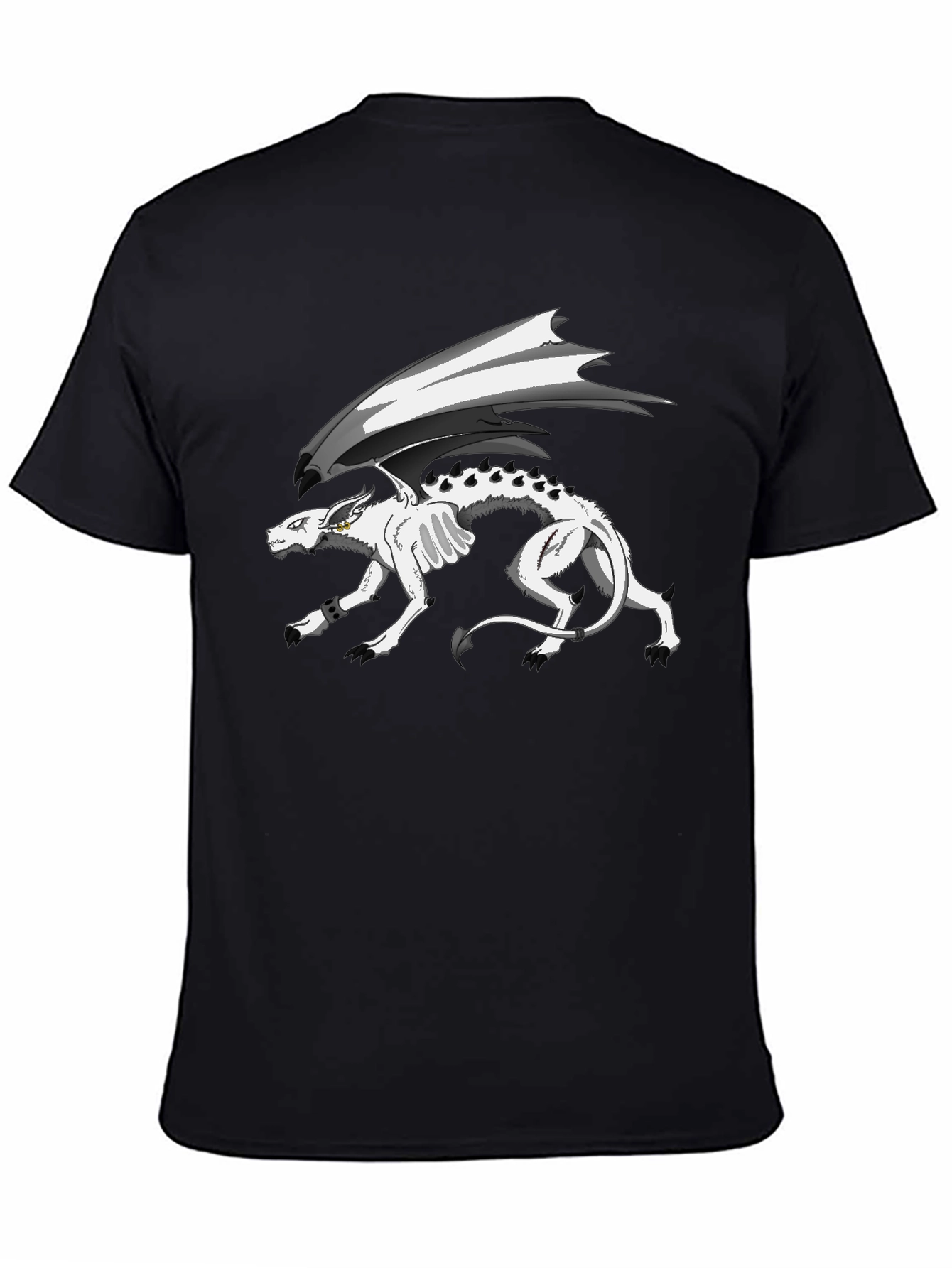 Fantasy Dragon Graphic T-Shirt - Black