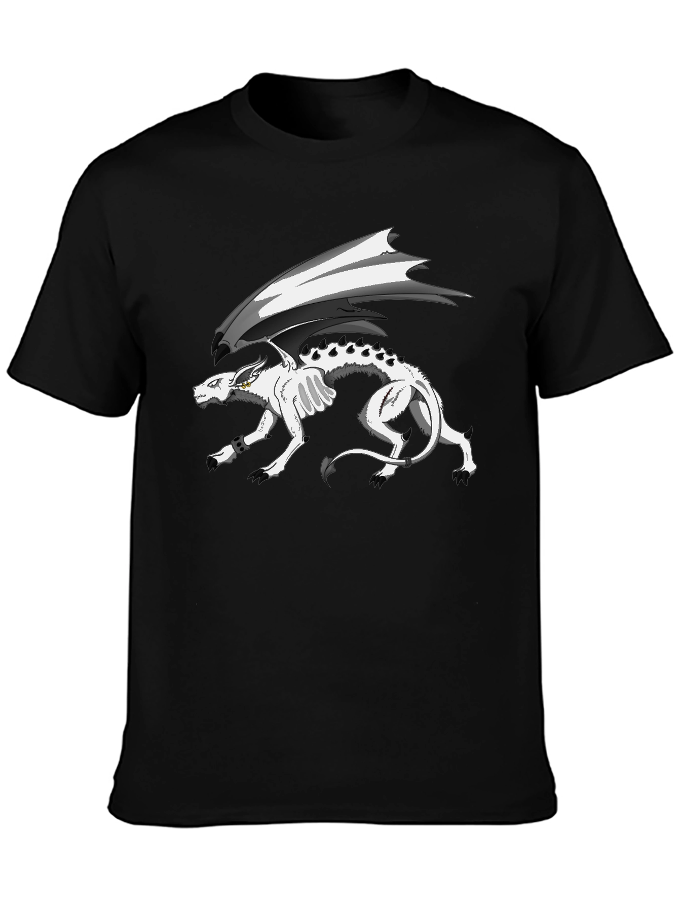 Fantasy Dragon Graphic T-Shirt - Black