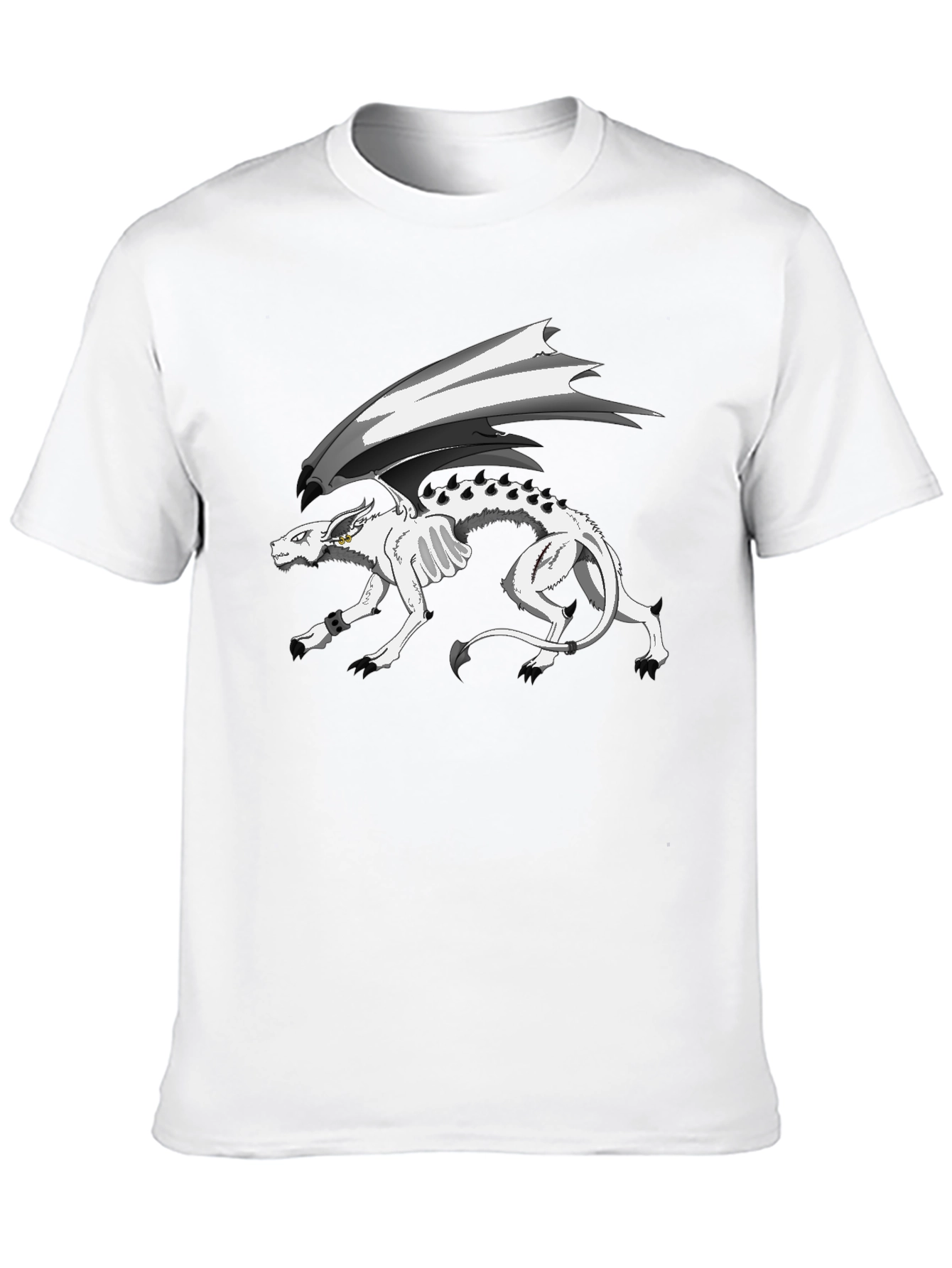 Fantasy Dragon Graphic T-Shirt - Black