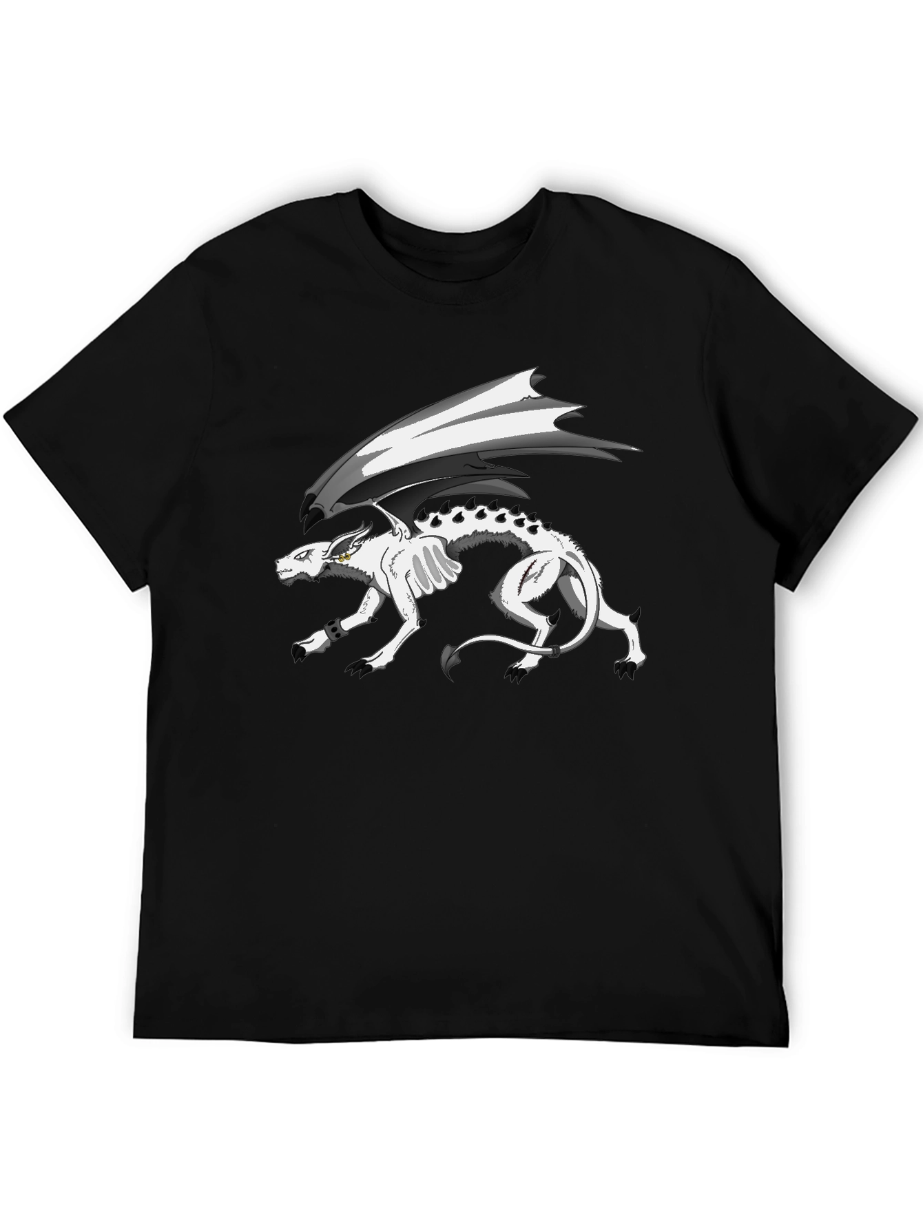 Fantasy Dragon Graphic T-Shirt - Black