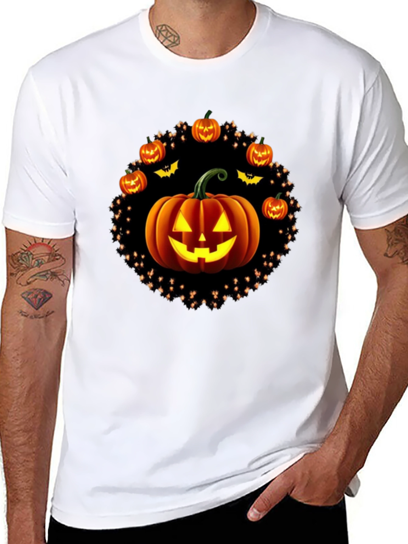 Halloween Pumpkin Graphic Tee - Spooky Season Shirt